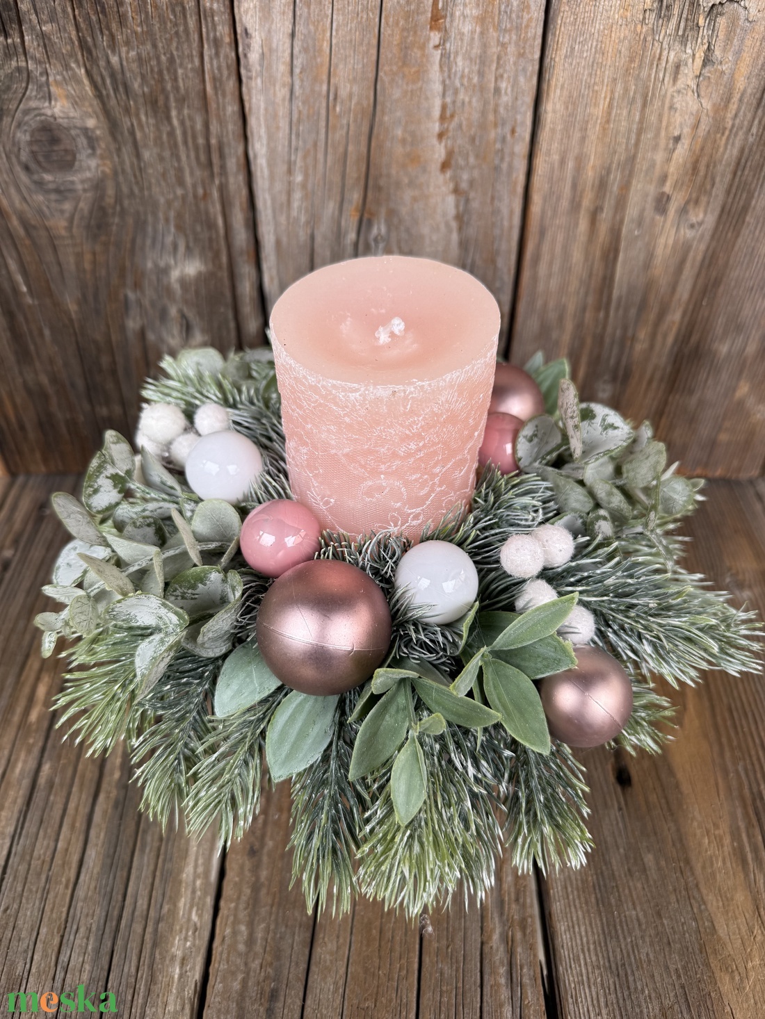 Karácsonyi asztaldísz - karácsony - adventi díszek - adventi koszorú - Meska.hu