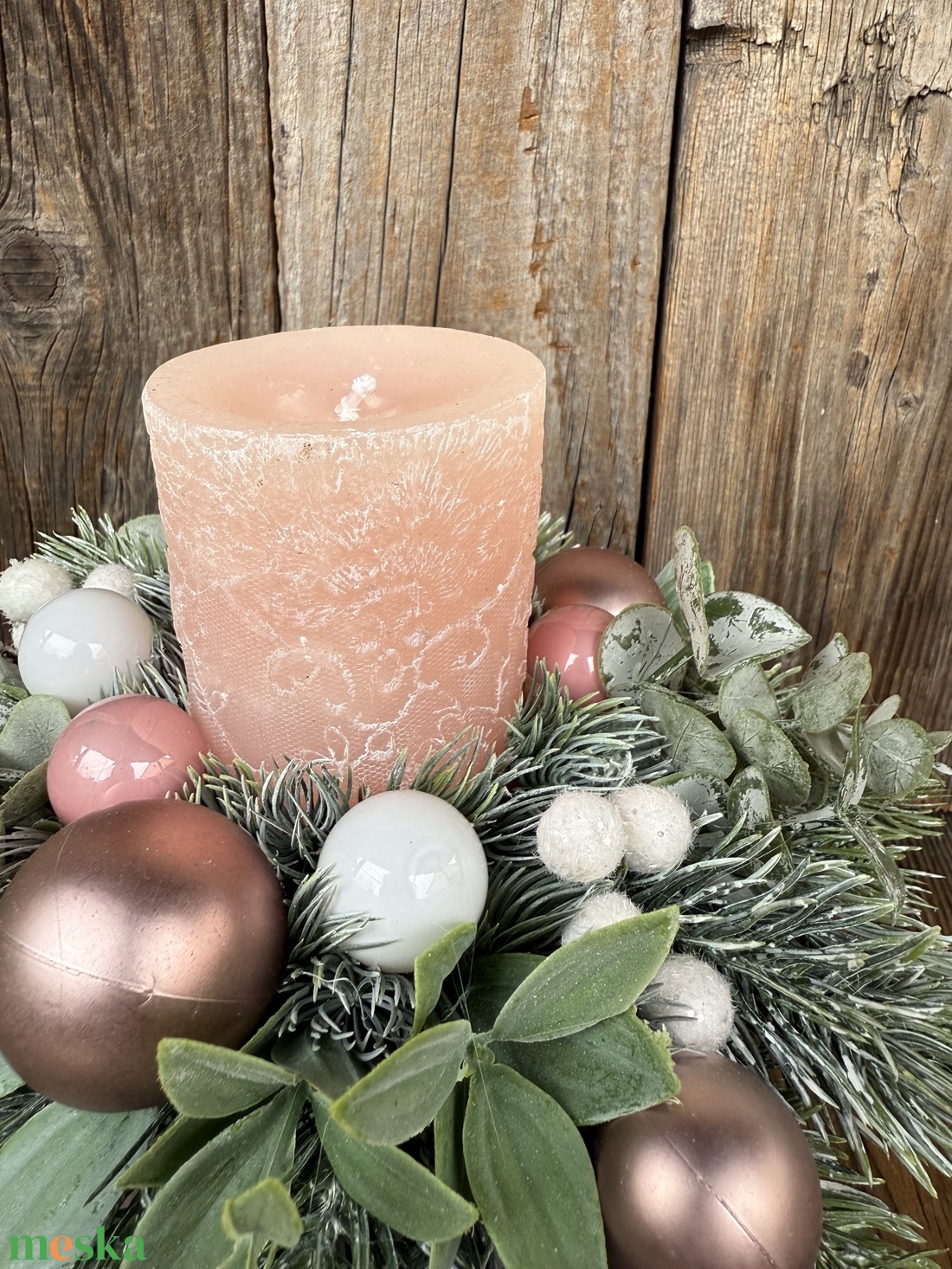 Karácsonyi asztaldísz - karácsony - adventi díszek - adventi koszorú - Meska.hu