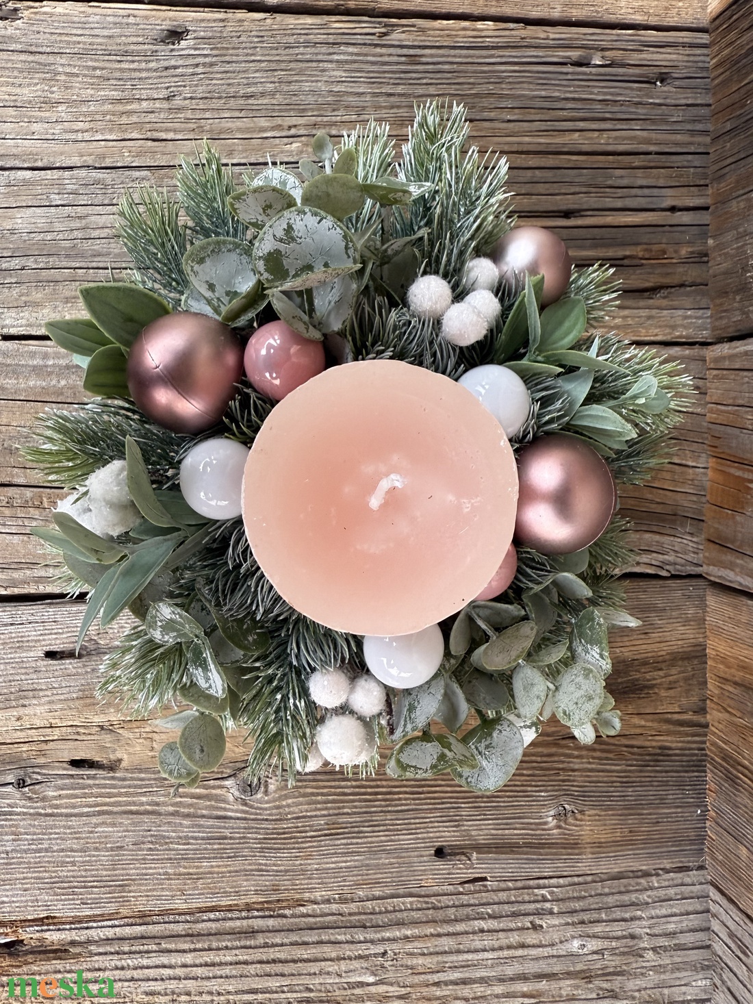 Karácsonyi asztaldísz - karácsony - adventi díszek - adventi koszorú - Meska.hu