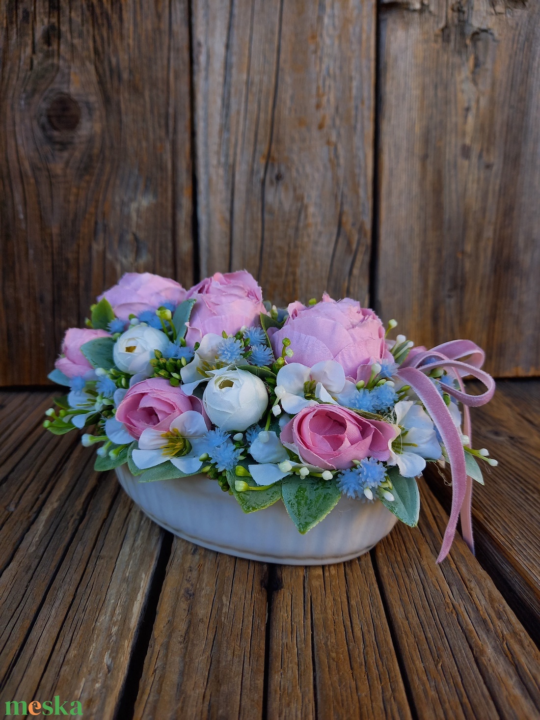 Virágis asztaldísz - otthon & életmód - virágdekoráció - virágdíszek - asztali virágdísz - Meska.hu