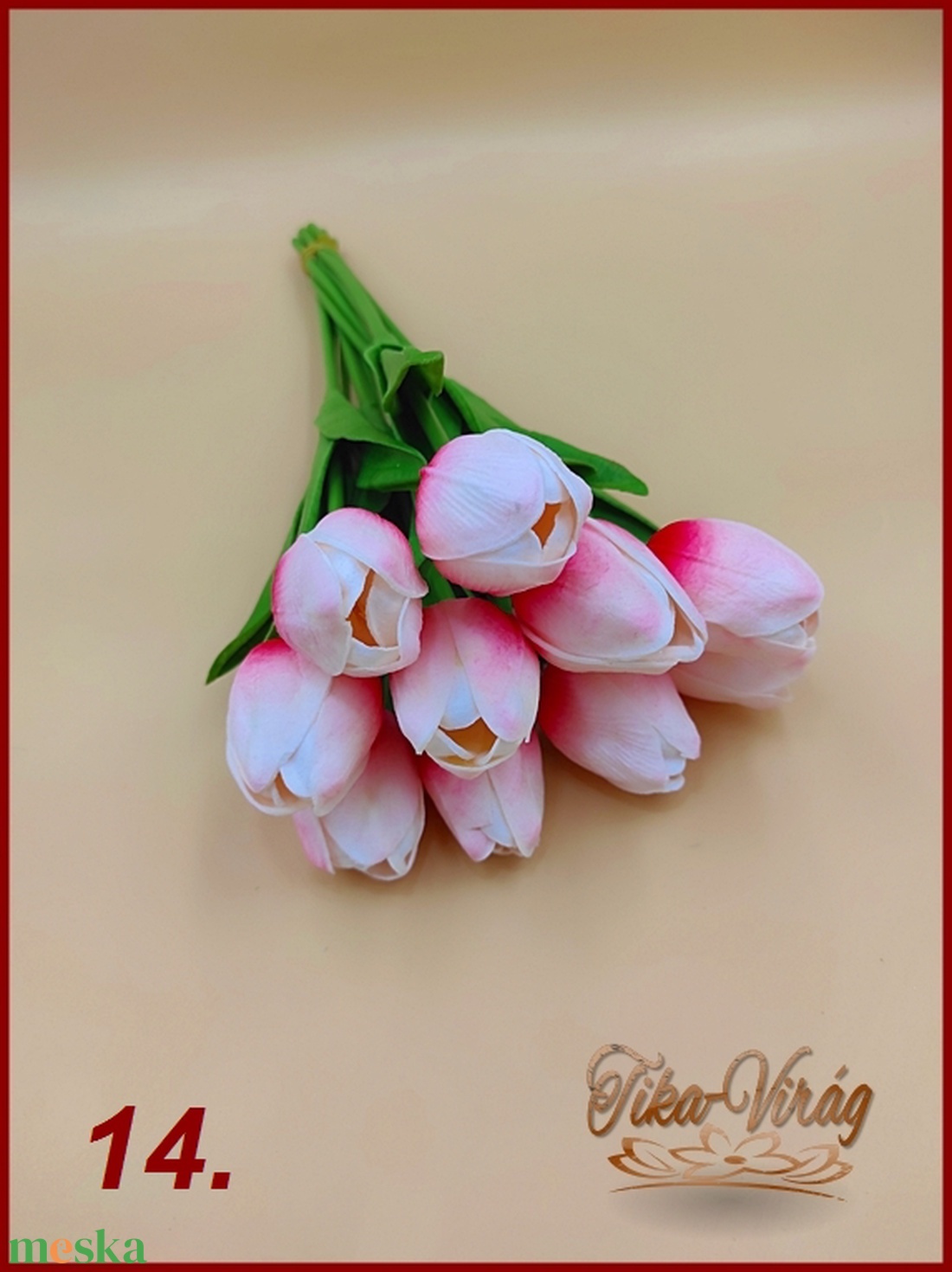 Gumi tulipán egy csokorban 10 szál van, 17 színben. - otthon & lakás - dekoráció - virágdísz és tartó - csokor & virágdísz - Meska.hu