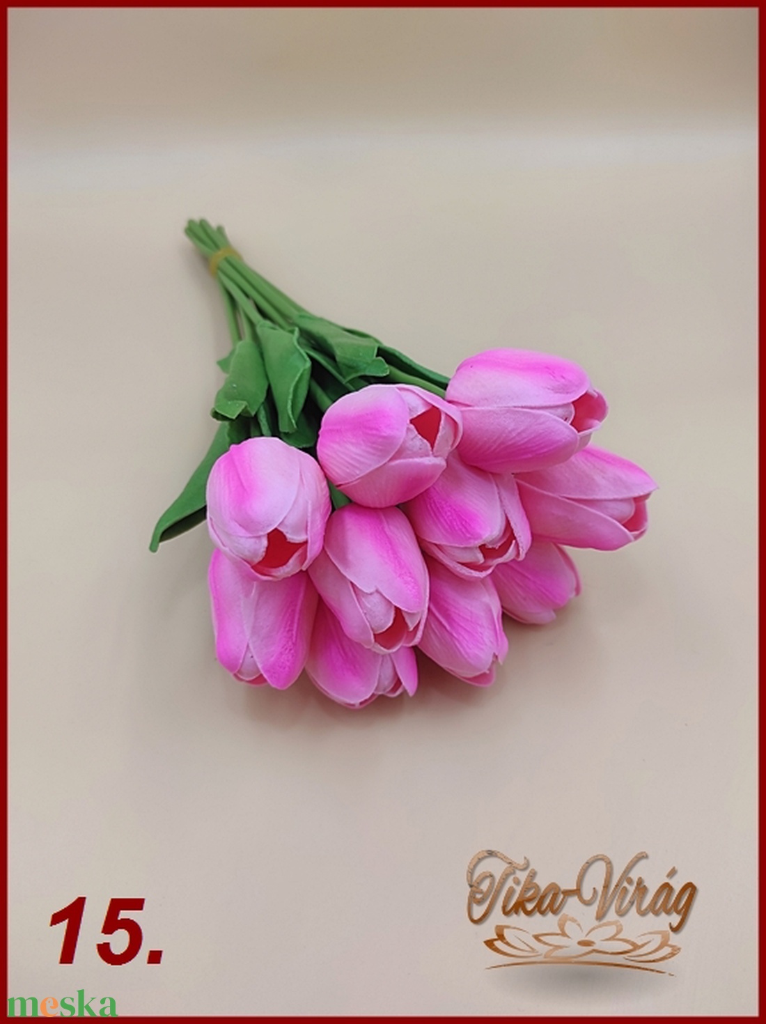 Gumi tulipán egy csokorban 10 szál van, 17 színben. - otthon & lakás - dekoráció - virágdísz és tartó - csokor & virágdísz - Meska.hu