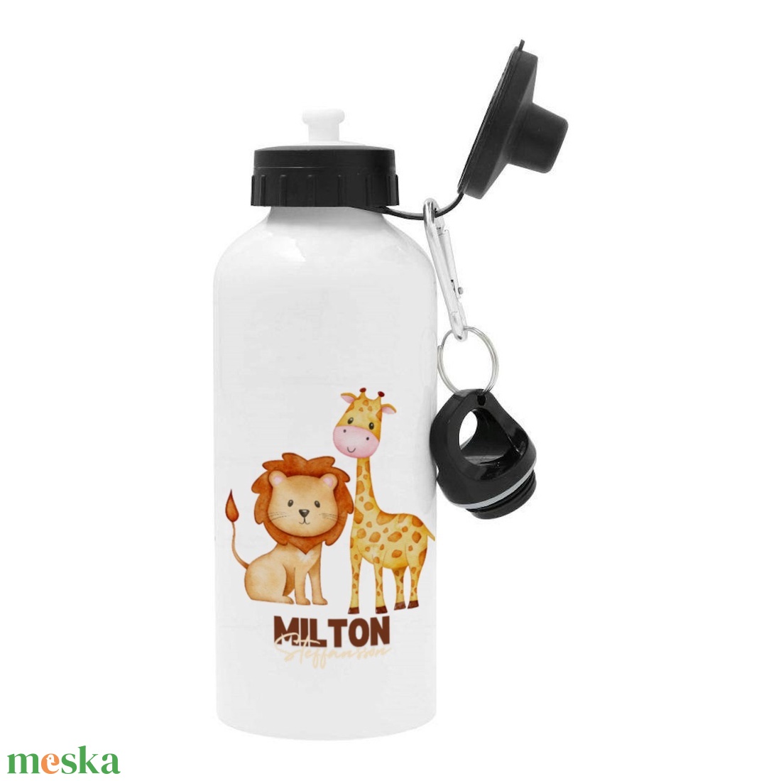 Ovis kezdőcsoma- Safari Készlet - Oroszlán és Zsiráf Mintával óvodai- iskolai ételesdoboz, vizes palack, tornazsák szett - játék & sport - ovis felszerelés - egyéb ovis kiegészítő - Meska.hu