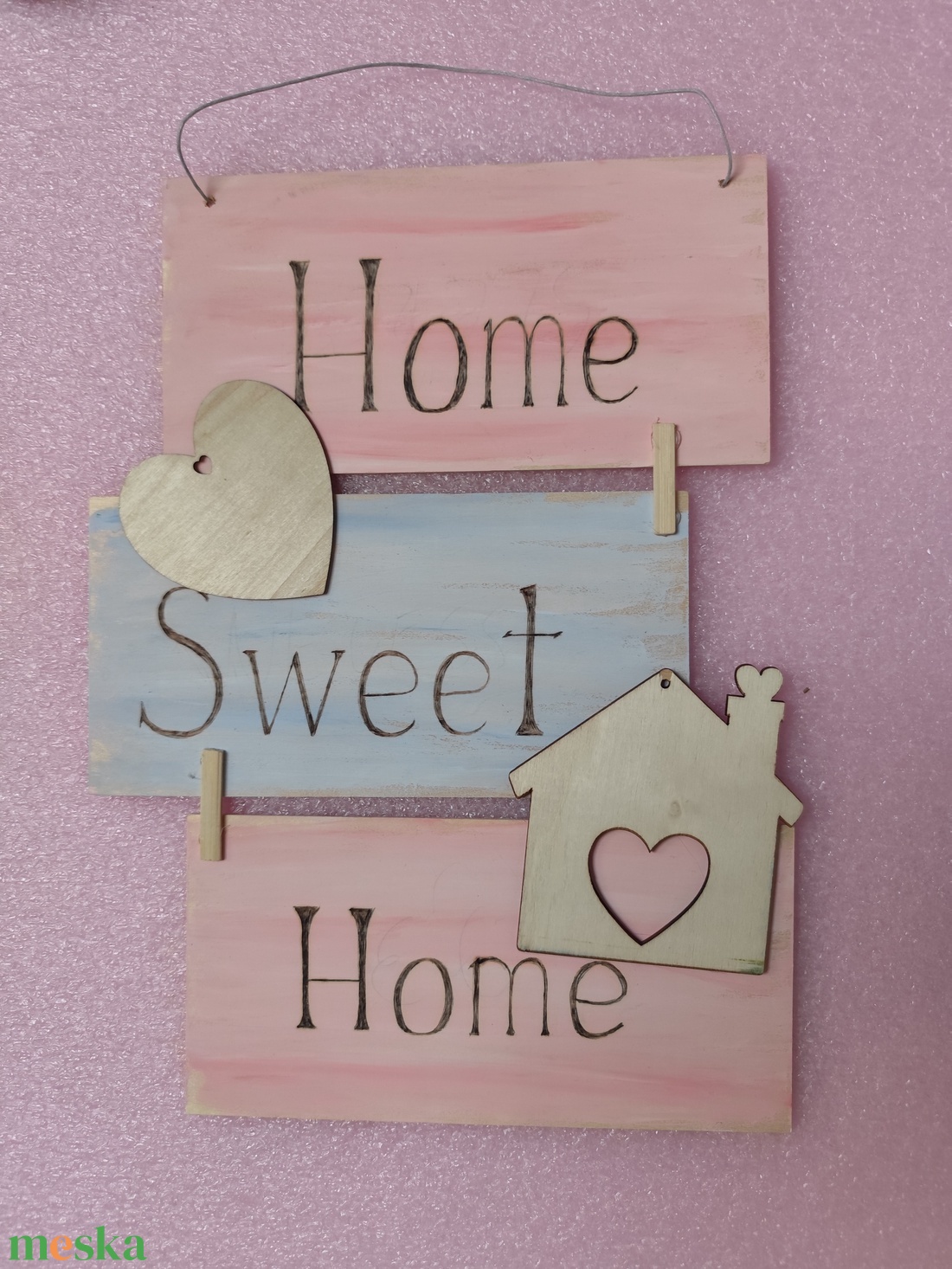 Sweet home tábla  - otthon & életmód - dekoráció - fali és függő dekoráció - falra akasztható dekor - Meska.hu