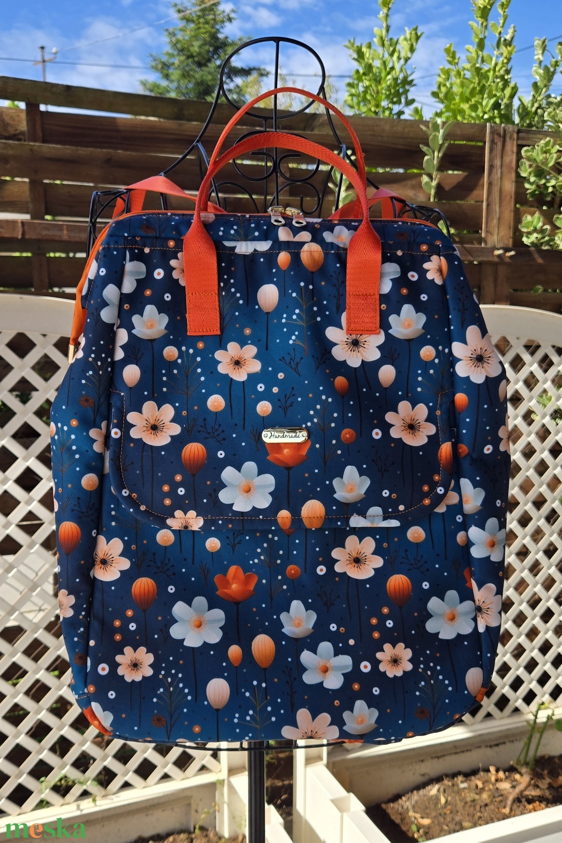 Virágos hátizsák  - táska & tok - hátizsák - hátizsák - Meska.hu Virágos hátizsák  - táska & tok - hátizsák - hátizsák - Meska.hu