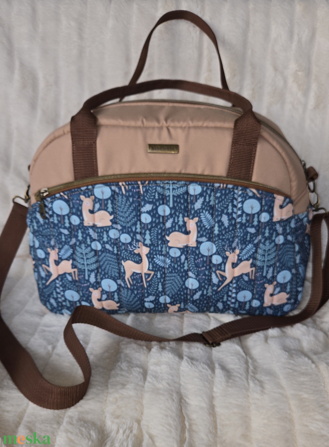 Őzikés pelenkázótáska  - táska & tok - pelenkatáska - kismamatáska - Meska.hu