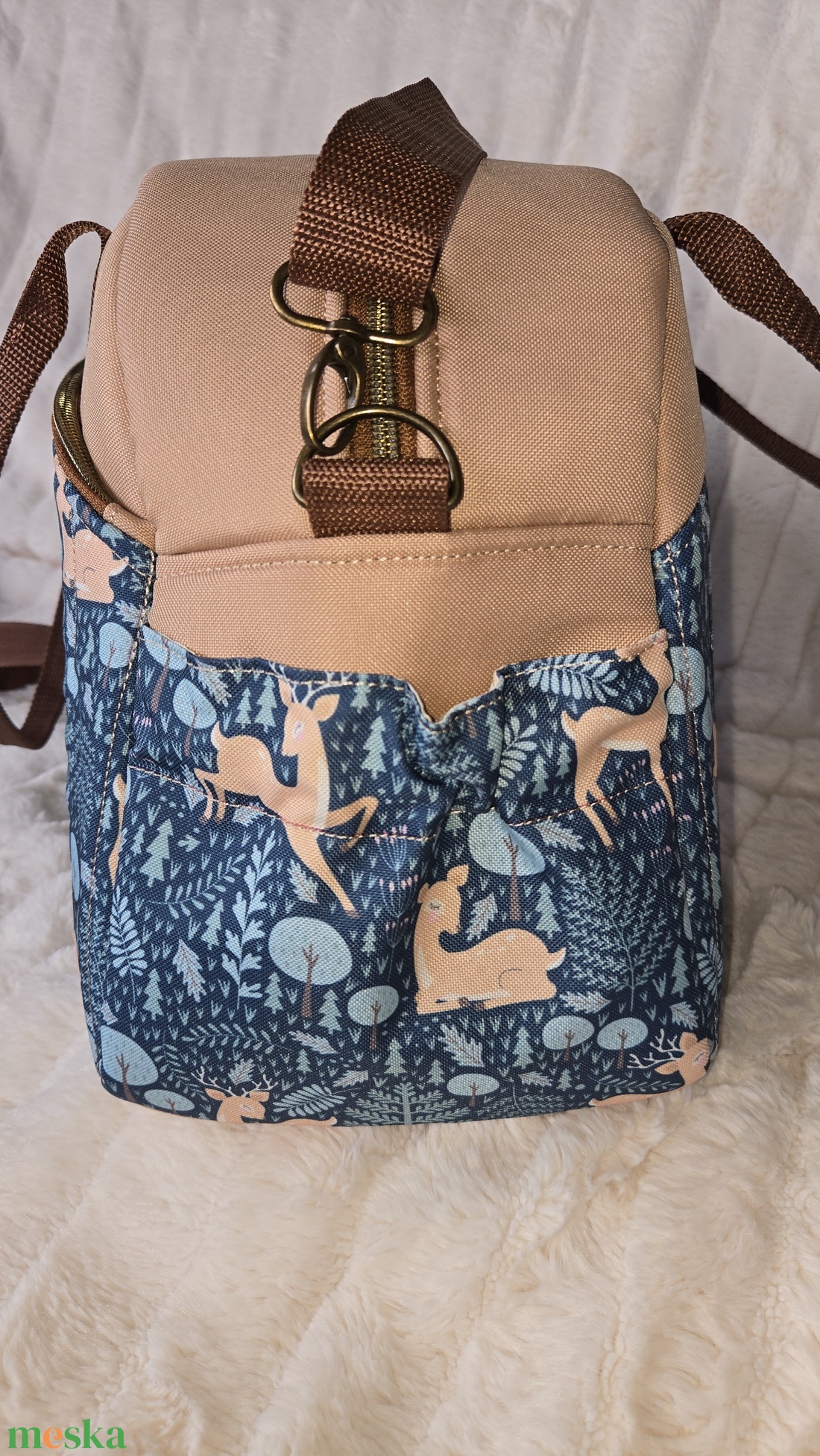 Őzikés pelenkázótáska  - táska & tok - pelenkatáska - kismamatáska - Meska.hu