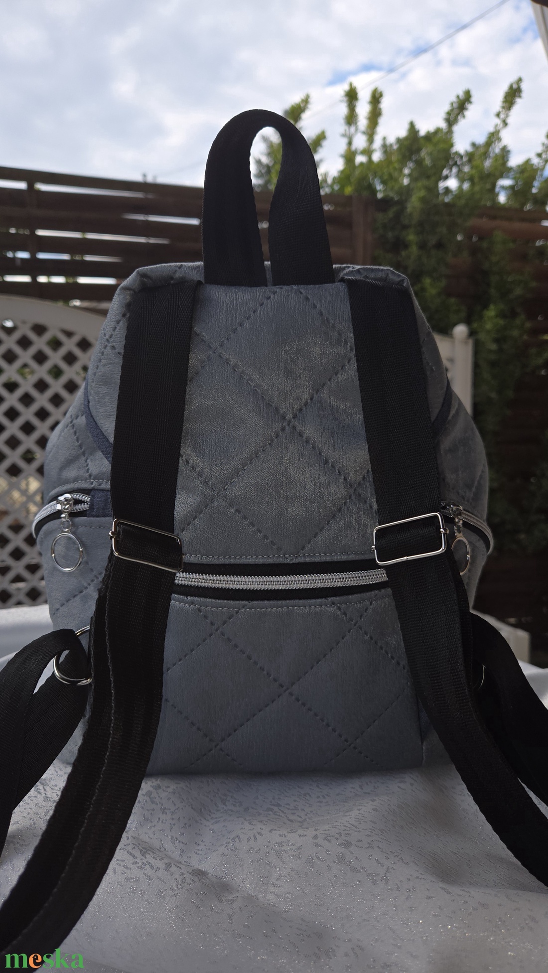 Szürkéskék hátizsák  - táska & tok - hátizsák - hátizsák - Meska.hu