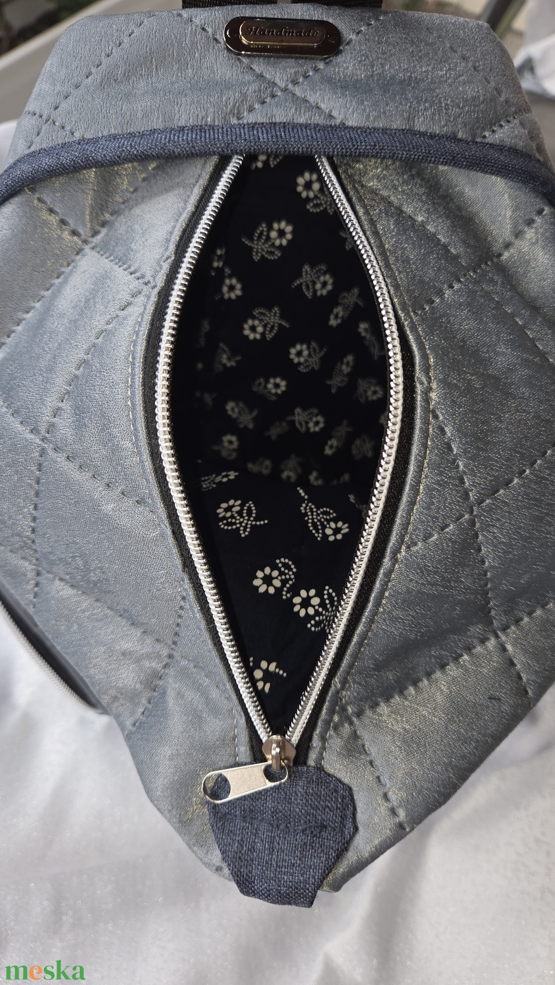 Szürkéskék hátizsák  - táska & tok - hátizsák - hátizsák - Meska.hu