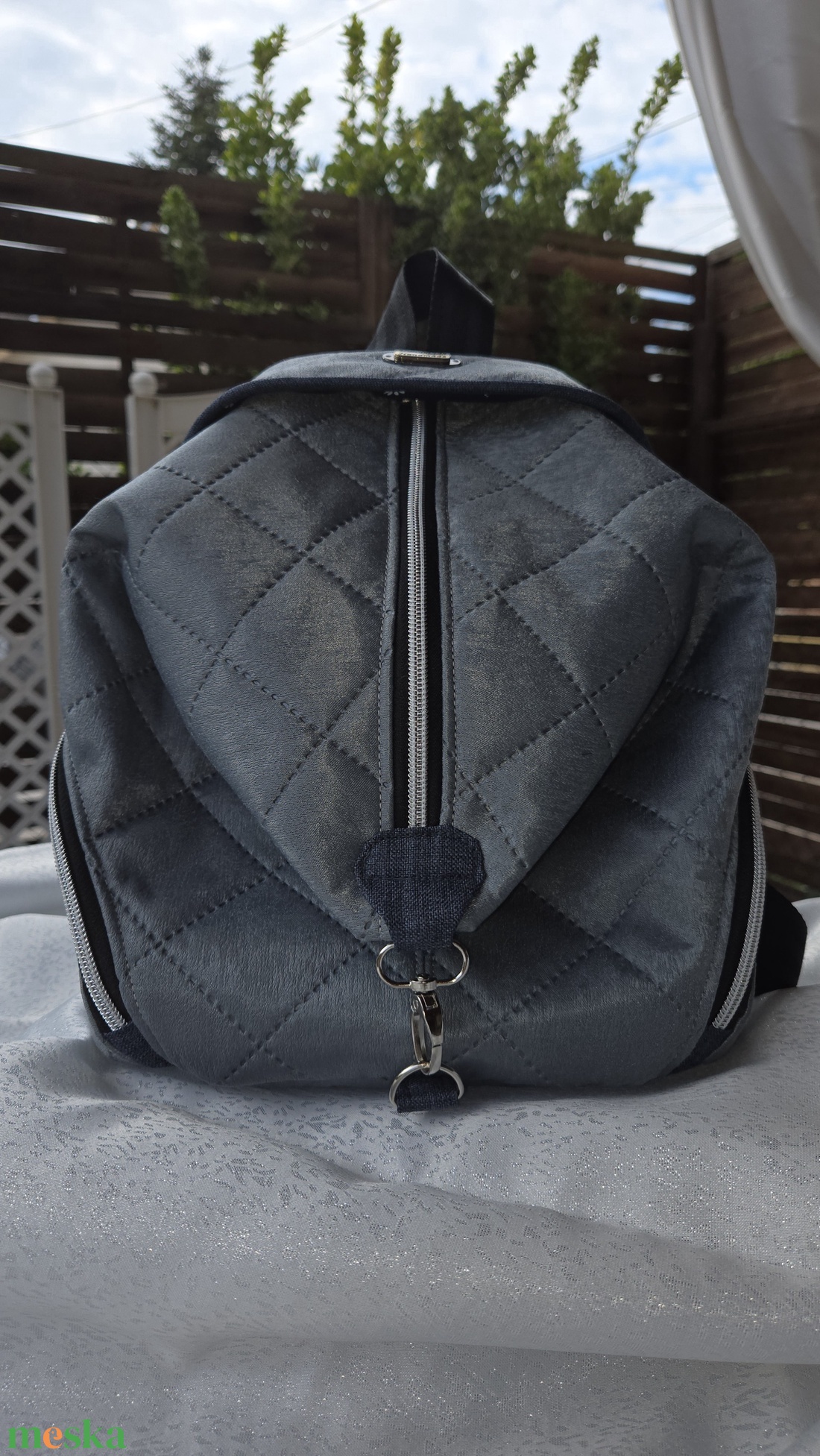 Szürkéskék hátizsák  - táska & tok - hátizsák - hátizsák - Meska.hu