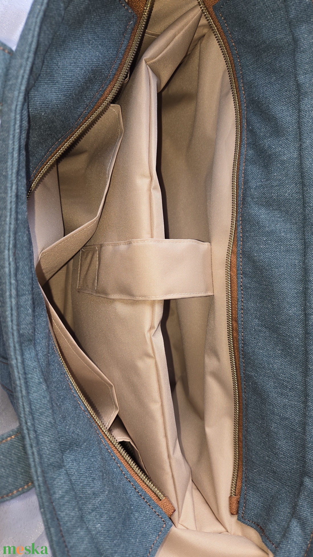 Türkiz válltáska - táska & tok - kézitáska & válltáska - nagy pakolós táska - Meska.hu