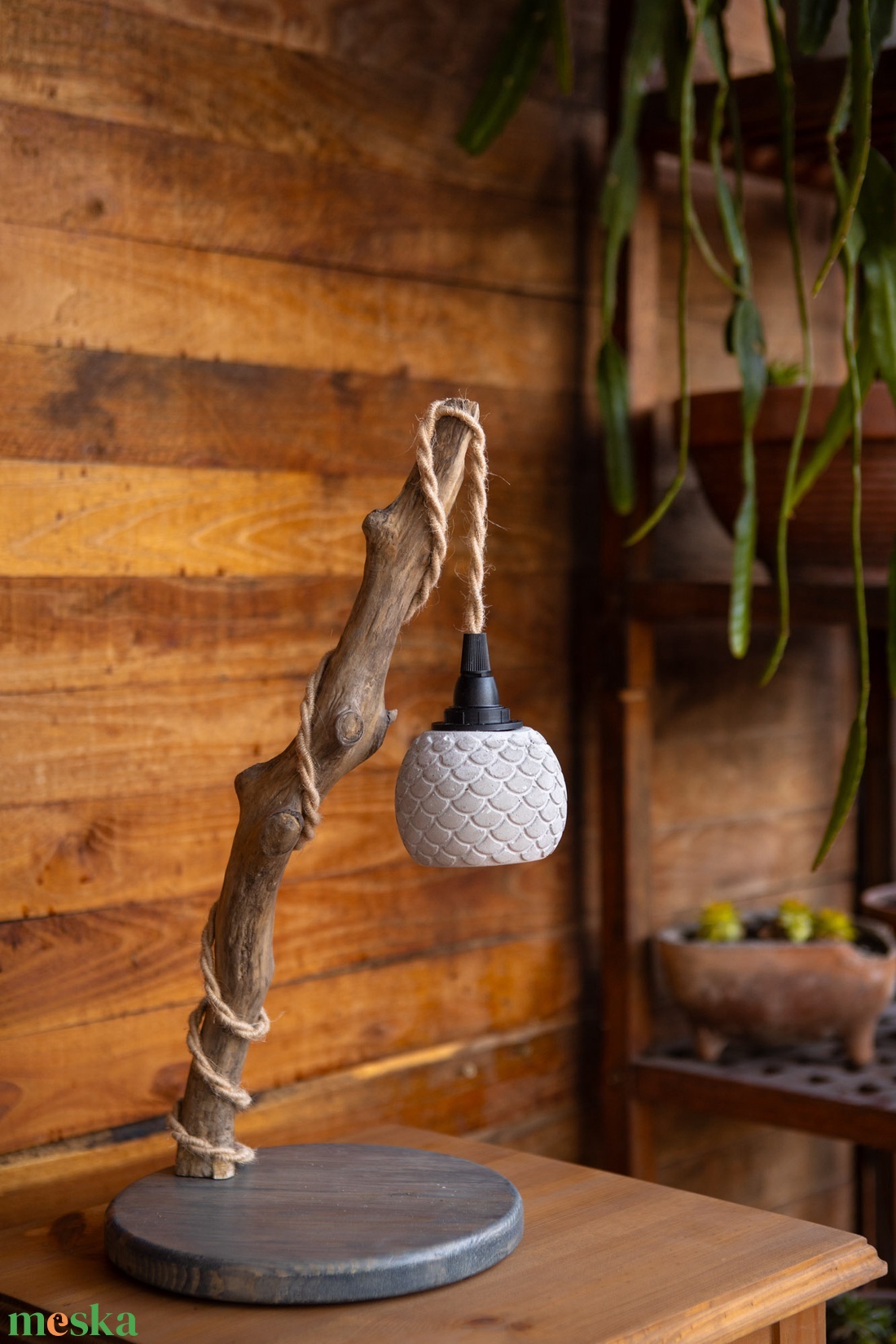 TimberLightConceptions Asztali lámpa - Antracit - otthon & életmód - lámpa - asztali lámpa - Meska.hu