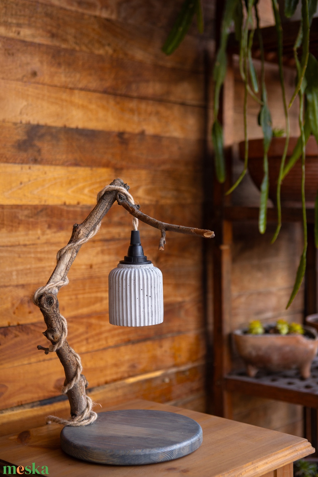TimberLightConceptions Asztali lámpa - Antracit - otthon & életmód - lámpa - asztali lámpa - Meska.hu