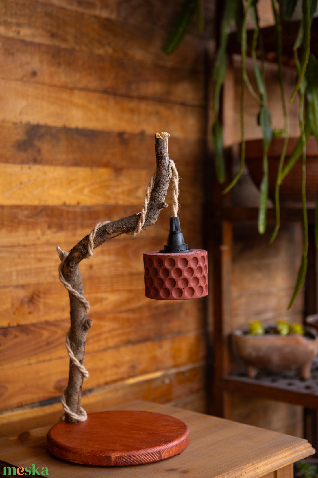 TimberLightConceptions Asztali lámpa - Mahagóni - otthon & életmód - lámpa - asztali lámpa - Meska.hu