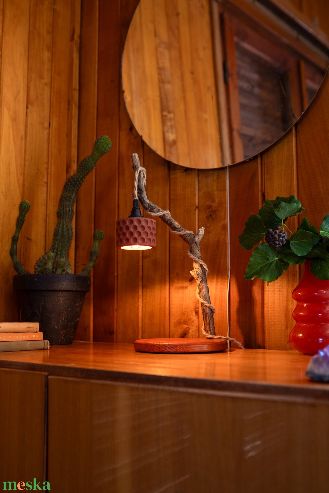 TimberLightConceptions Asztali lámpa - Mahagóni - otthon & életmód - lámpa - asztali lámpa - Meska.hu