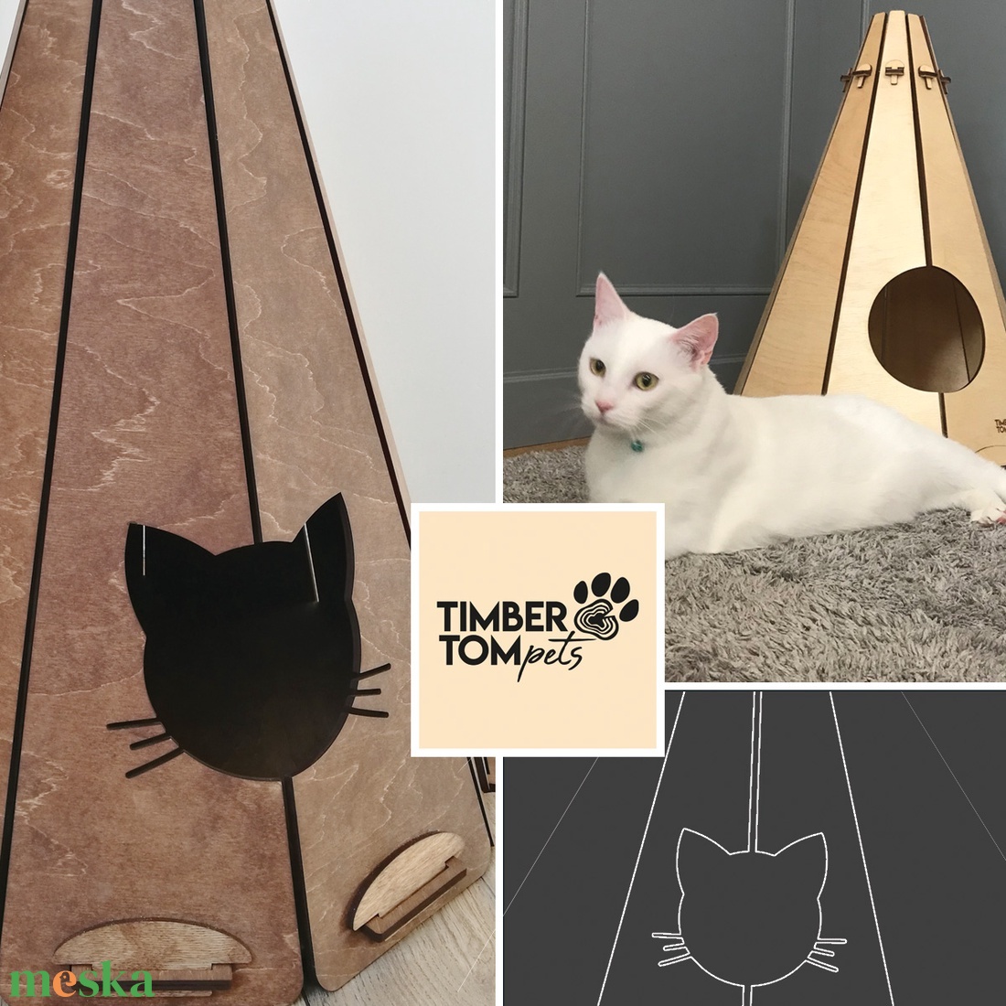 WIGWAM - cica pihenő macskafej alakú bejárattal - otthon & életmód - kisállatoknak - cicáknak & macskáknak - Meska.hu WIGWAM - cica pihenő macskafej alakú bejárattal - otthon & életmód - kisállatoknak - cicáknak & macskáknak - Meska.hu
