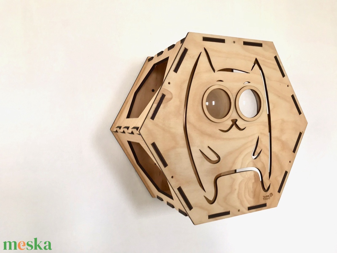 WALL HEXAGON - falra szerelhető macskaház / cicapihenő 1. - otthon & életmód - macska fekhely - Meska.hu