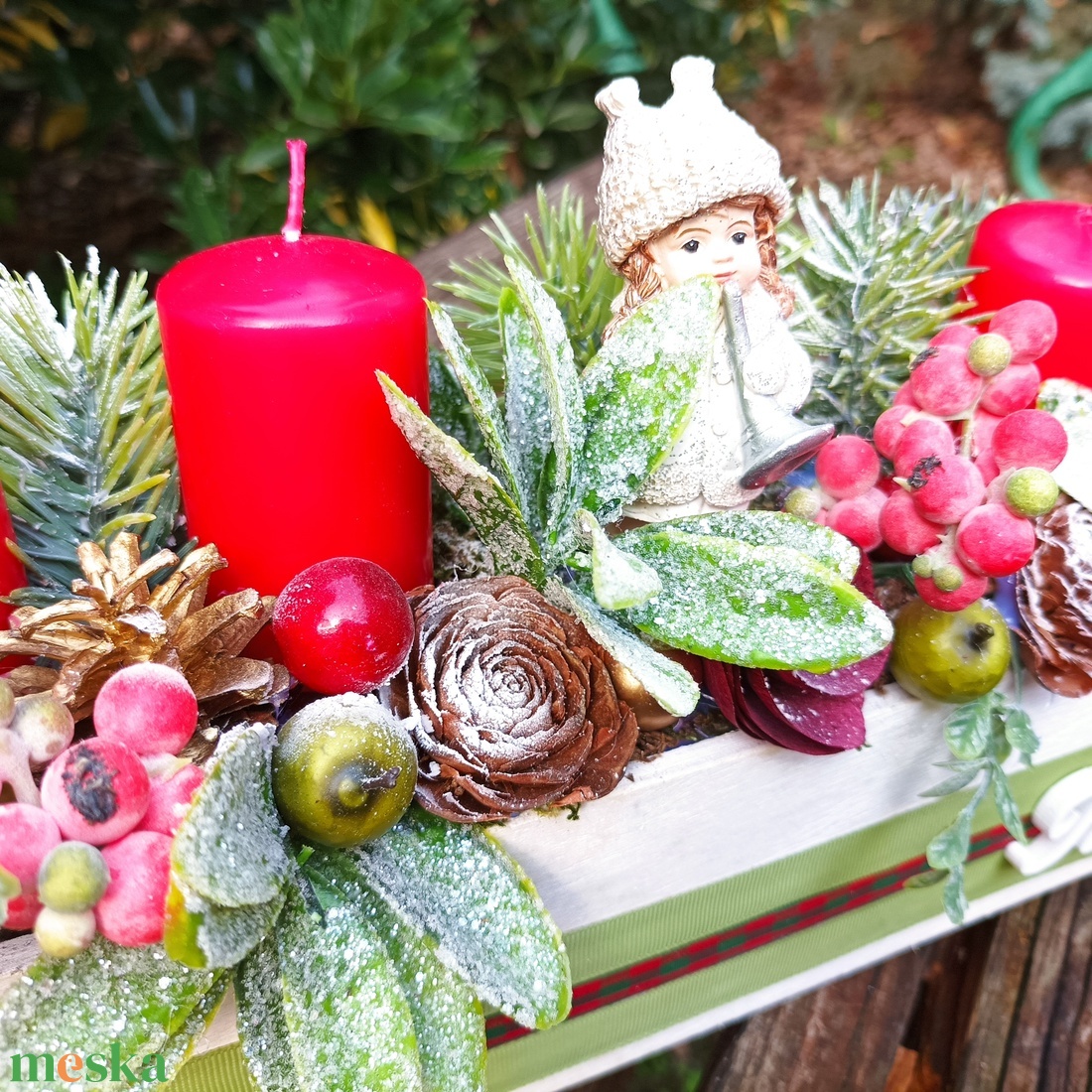 Adventi box kislnyos - karácsony - adventi díszek - adventi asztaldísz - Meska.hu