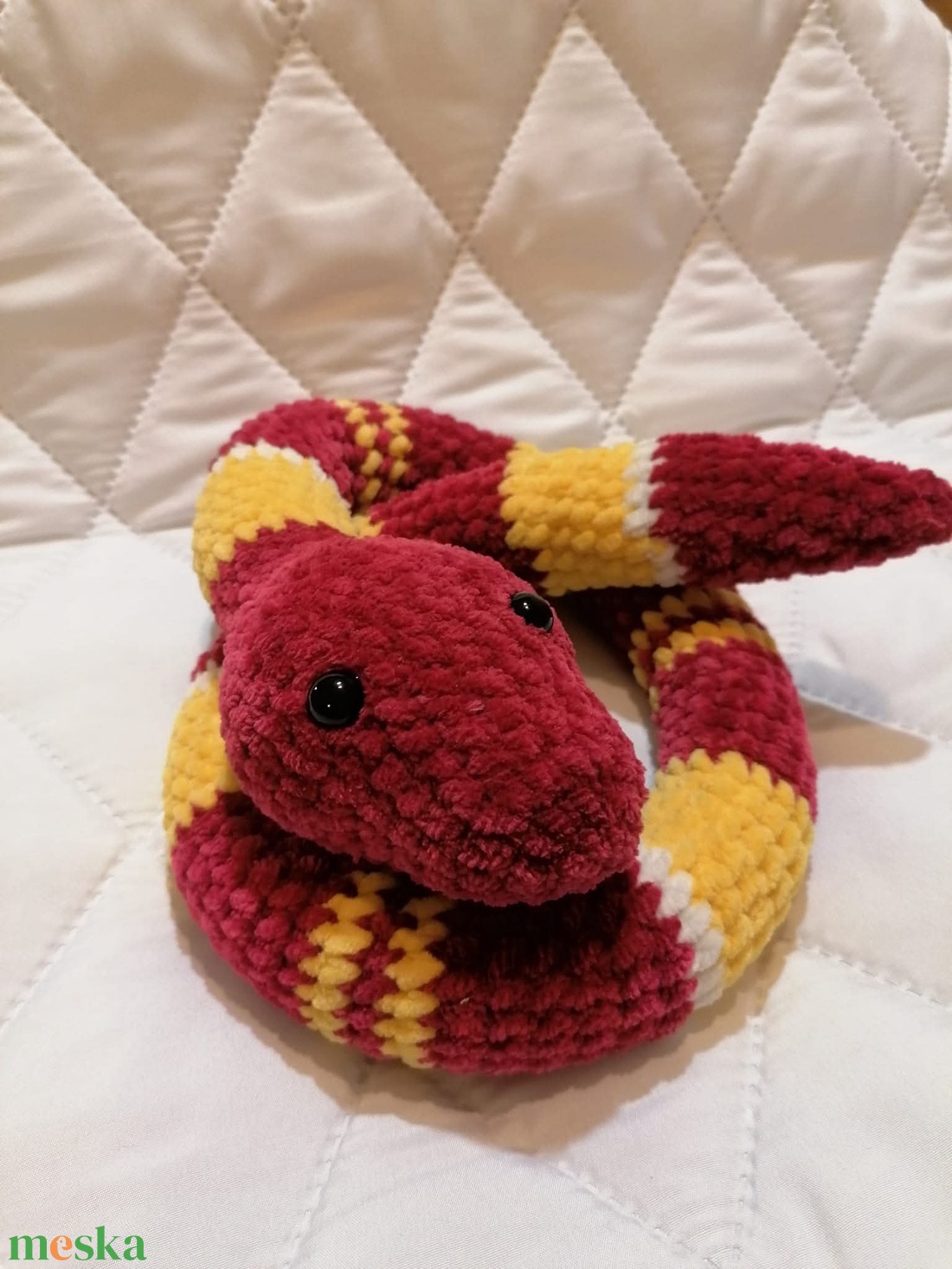 Horgolt kígyó - játék & sport - plüssállat & játékfigura - más figura - Meska.hu