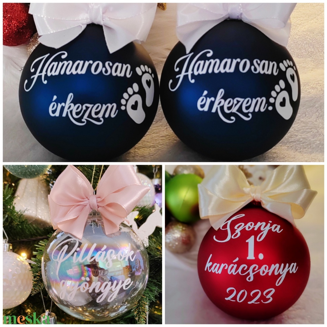 8 cm-es egyedi feliratos üveggömb - karácsony - karácsonyi lakásdekoráció - karácsonyfadíszek - Meska.hu 8 cm-es egyedi feliratos üveggömb - karácsony - karácsonyi lakásdekoráció - karácsonyfadíszek - Meska.hu