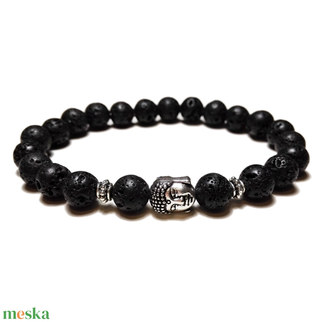 Lávakő - ezüst Buddha férfi ásvány karkötő - ékszer - karkötő - gyöngyös karkötő - Meska.hu Lávakő - ezüst Buddha férfi ásvány karkötő - ékszer - karkötő - gyöngyös karkötő - Meska.hu
