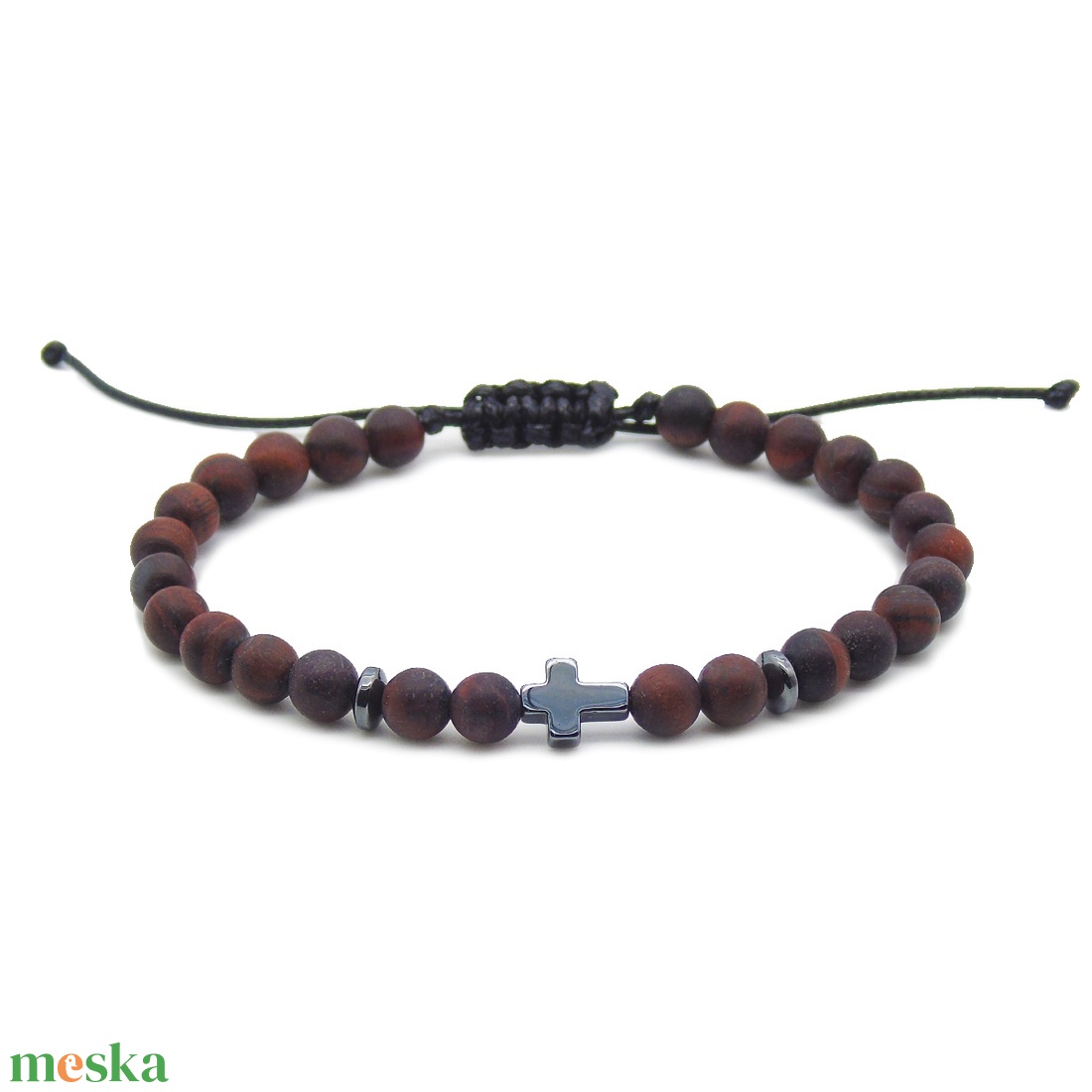 Díszdobozos férfi karkötő szett - macskaszem és lávakő férfi karkötő pár - ékszer - karkötő - gyöngyös karkötő - Meska.hu