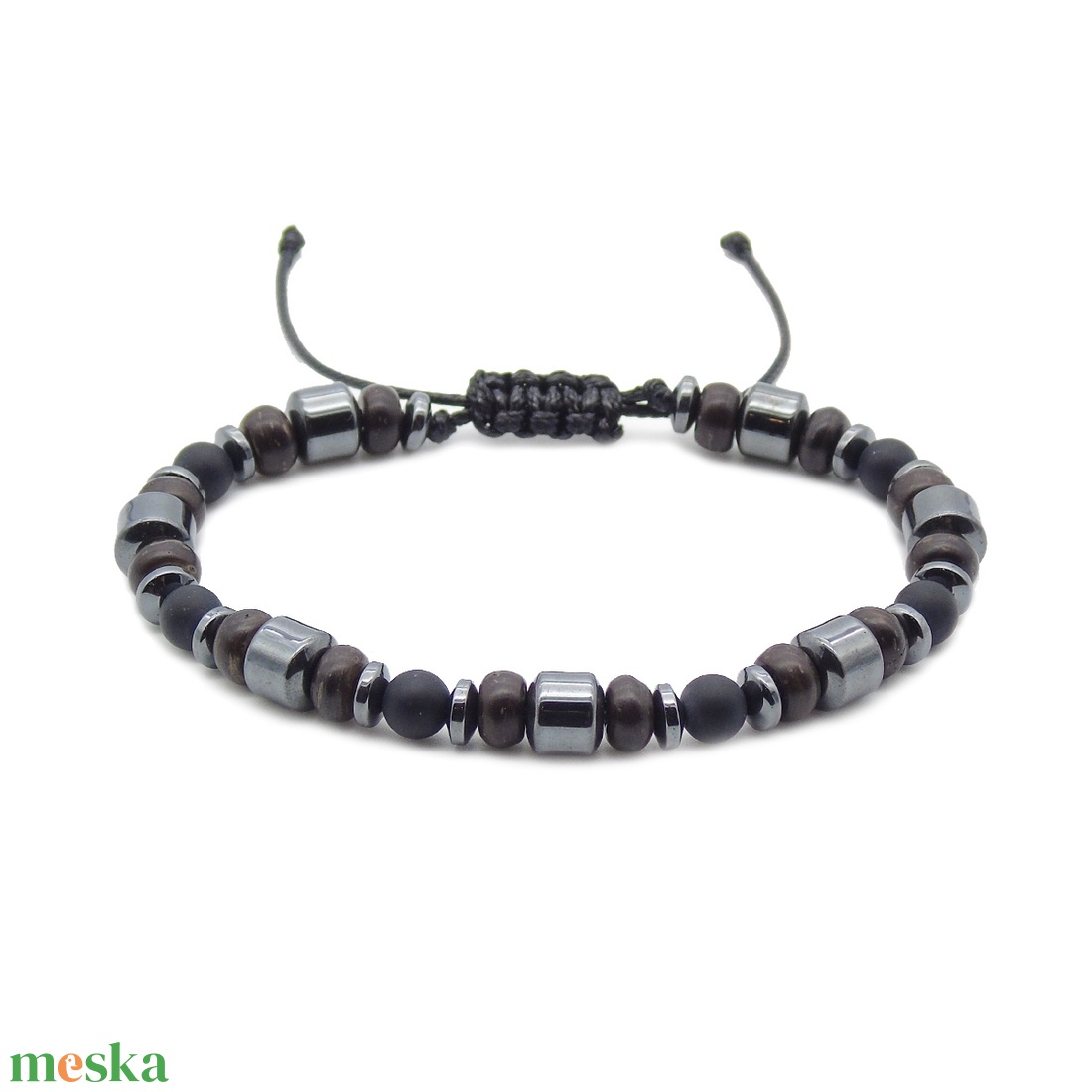 Egyedi férfi állítható gyöngy karkötő - ékszer - karkötő - gyöngyös karkötő - Meska.hu