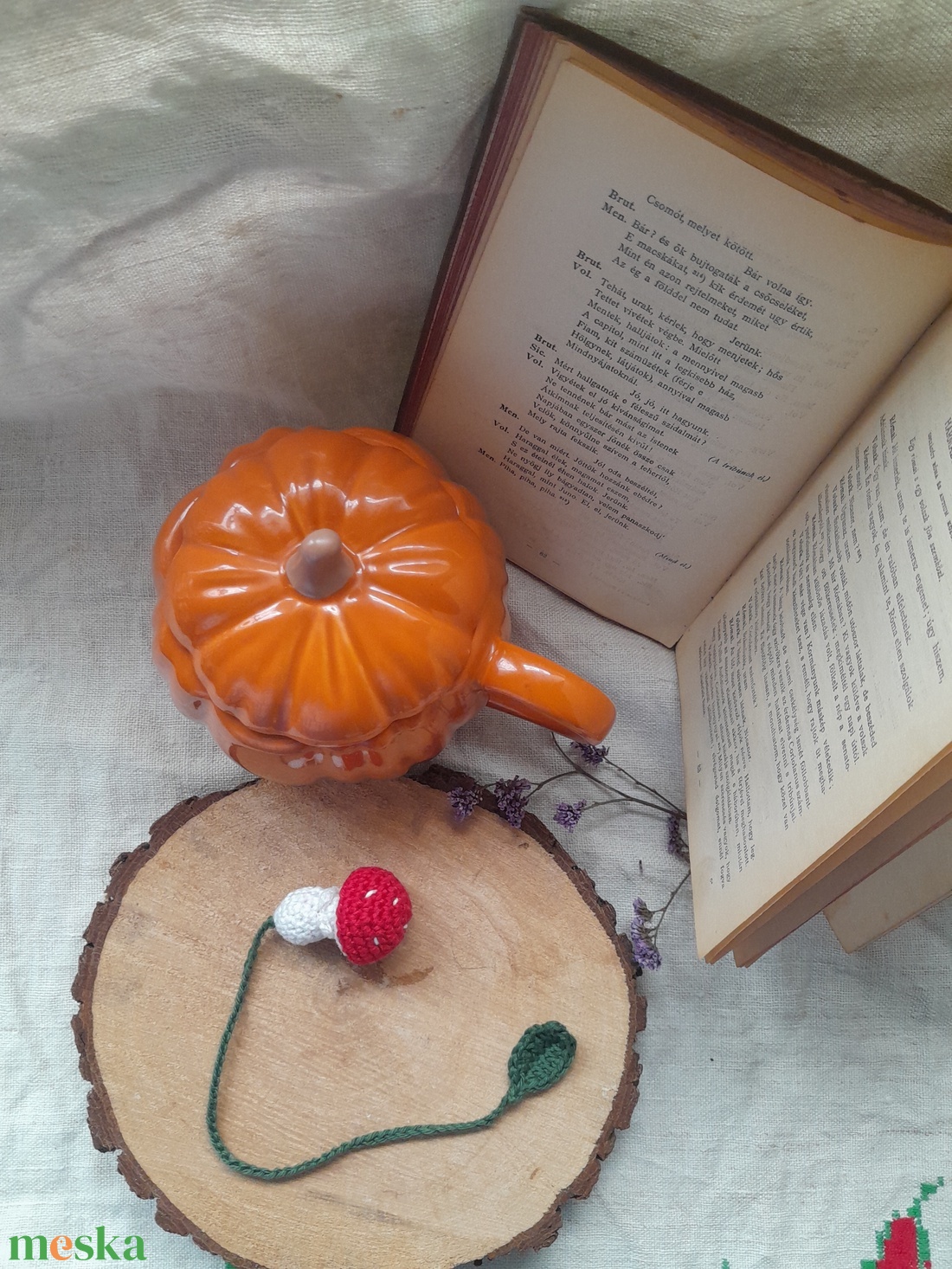 Horgolt könyvjelző - könyv & zene - könyvjelző - Meska.hu