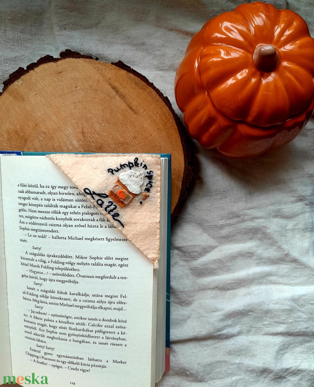 Filc könyvjelző - könyv & zene - könyvjelző - Meska.hu