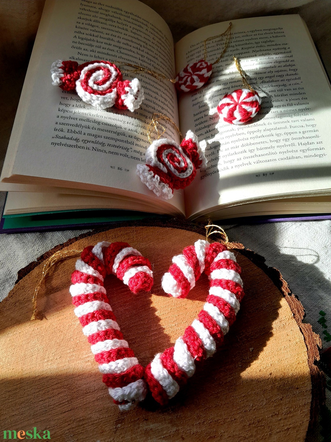 Horgolt karácsonyfa dísz - karácsony - karácsonyi lakásdekoráció - karácsonyfadíszek - Meska.hu