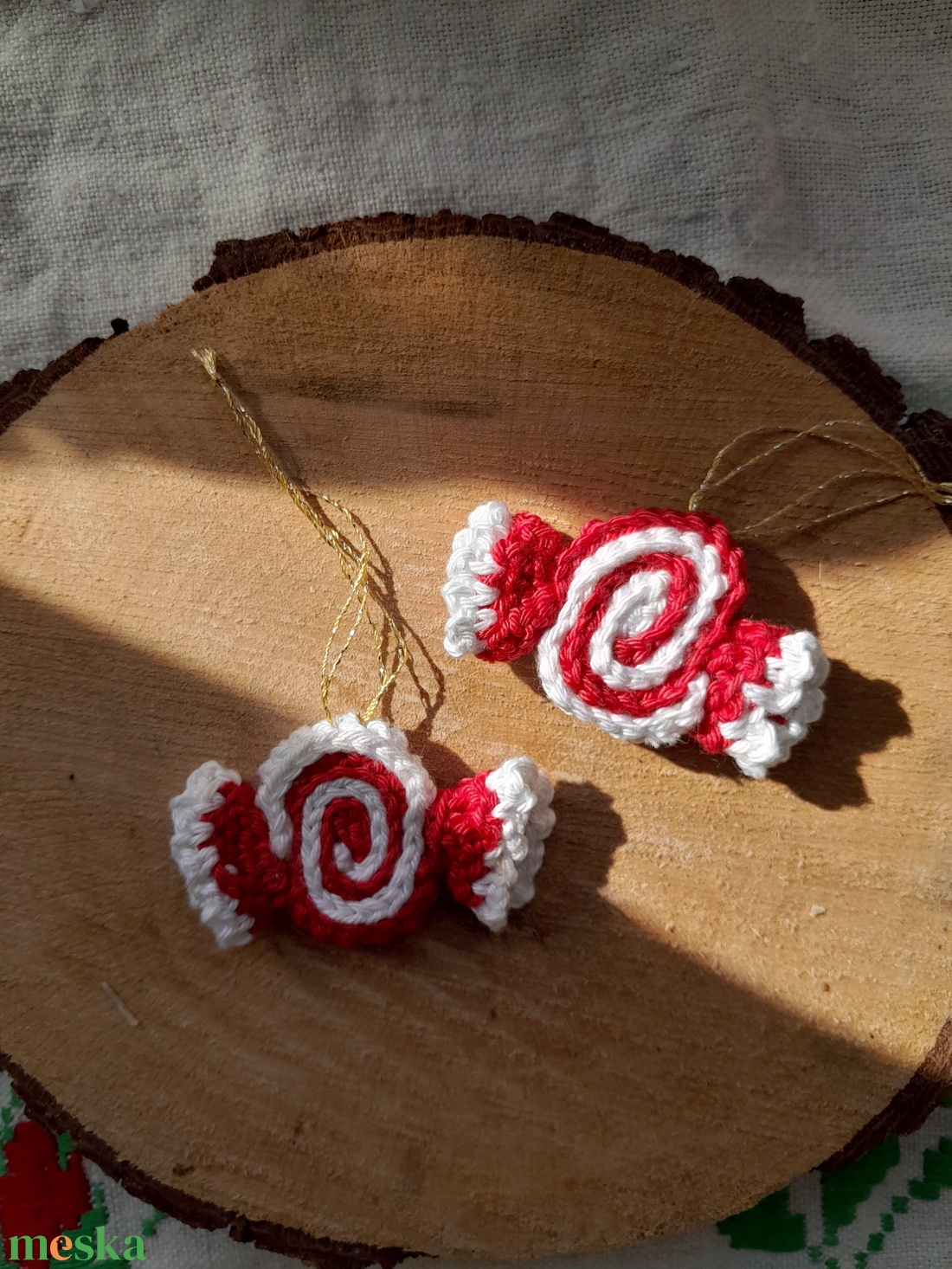 Horgolt karácsonyfa dísz - karácsony - karácsonyi lakásdekoráció - karácsonyfadíszek - Meska.hu