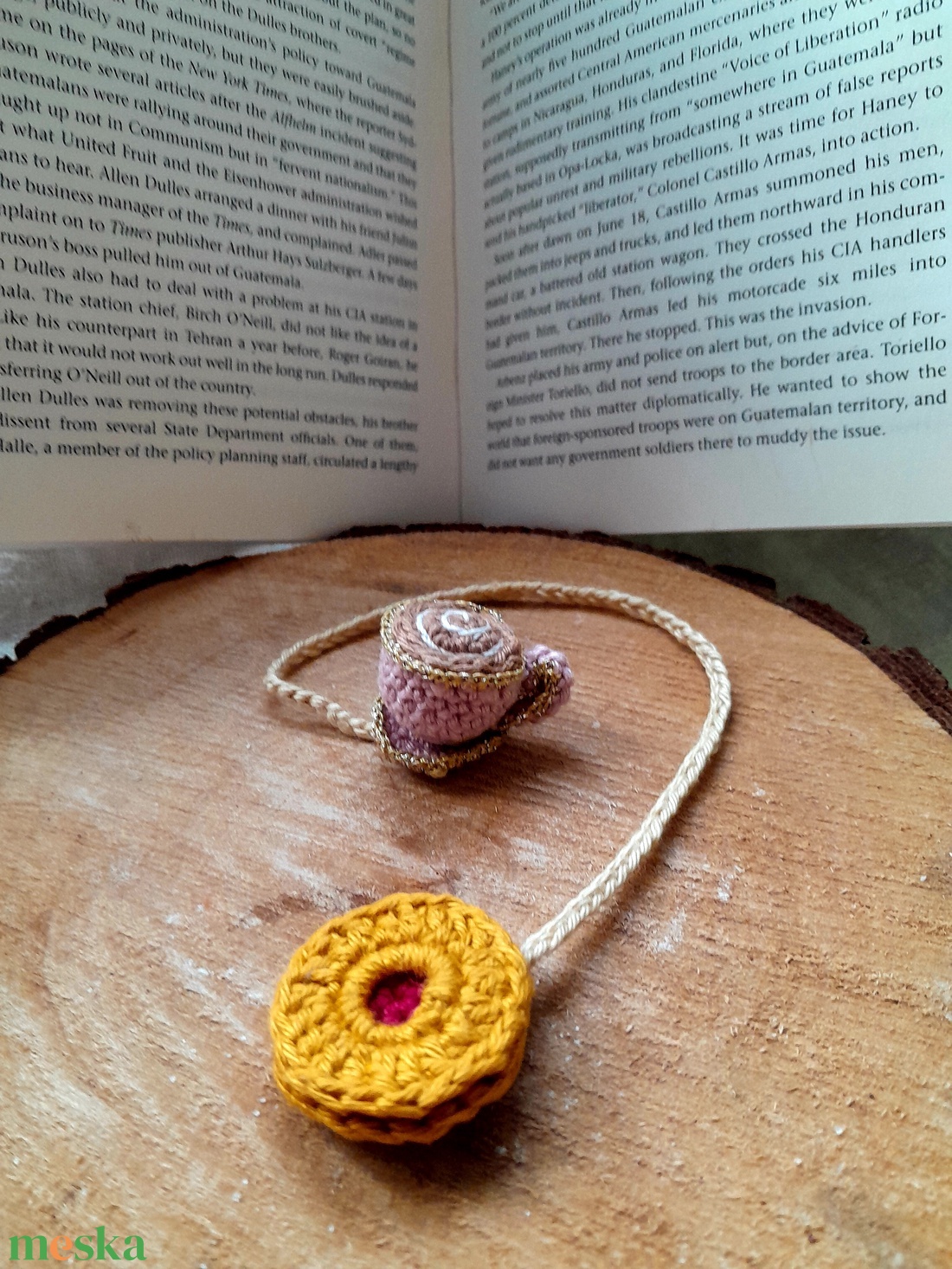 Horgolt könyvjelző - könyv & zene - könyvjelző - Meska.hu