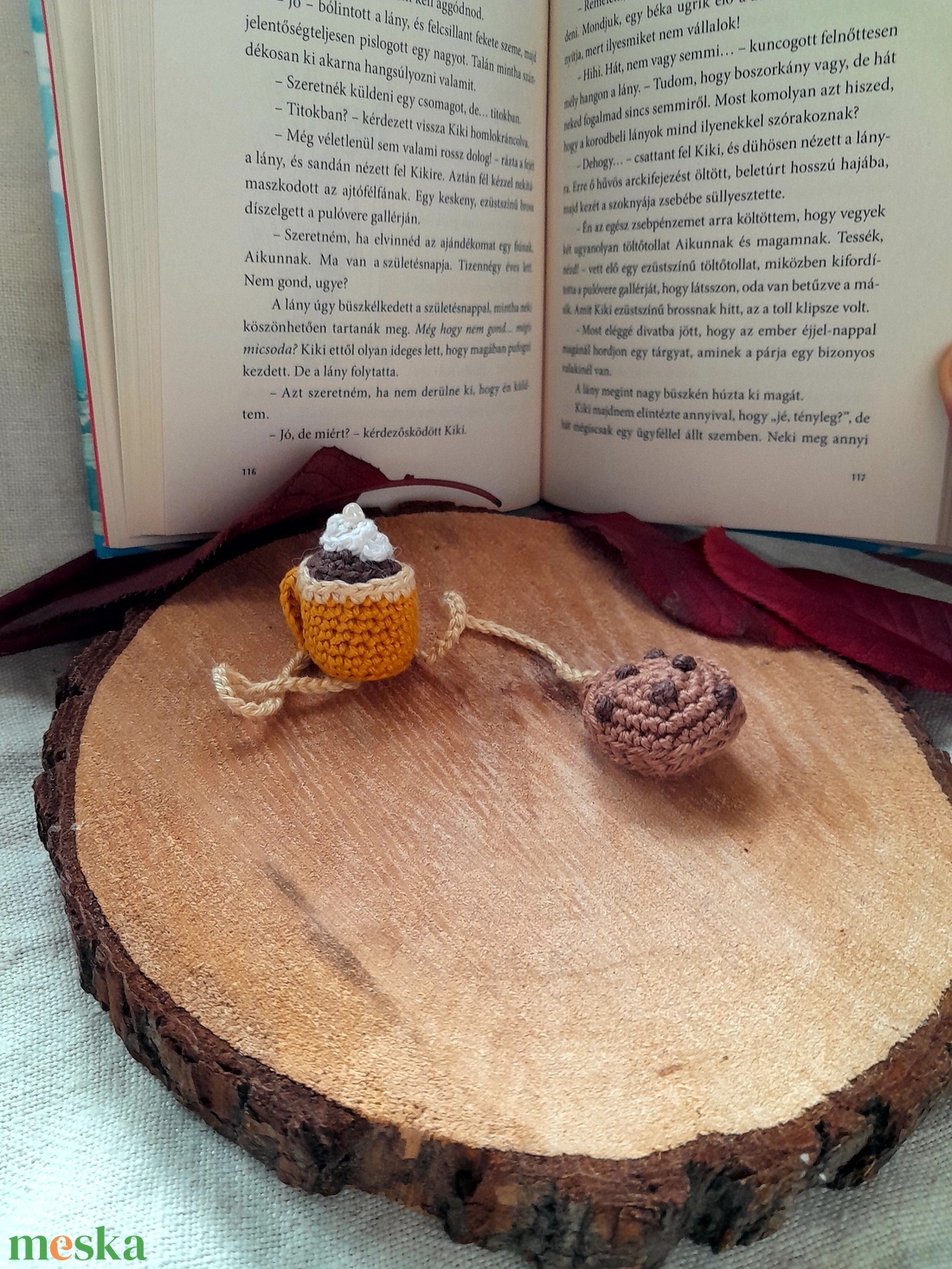 Horgolt könyvjelző - könyv & zene - könyvjelző - Meska.hu