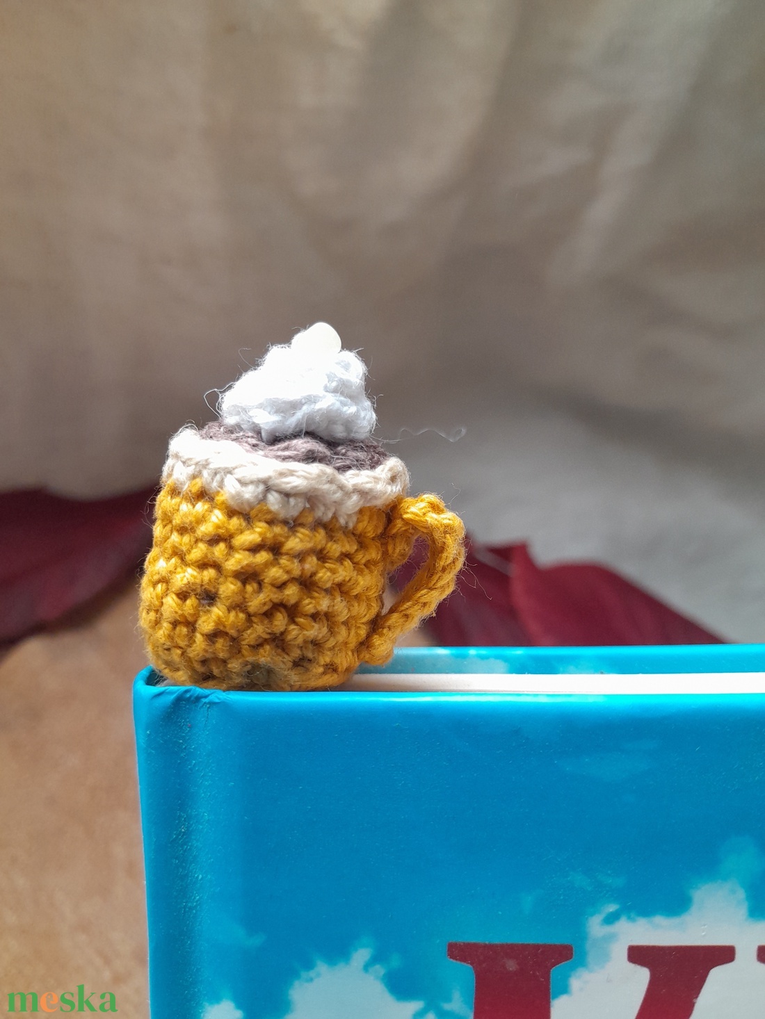 Horgolt könyvjelző - könyv & zene - könyvjelző - Meska.hu