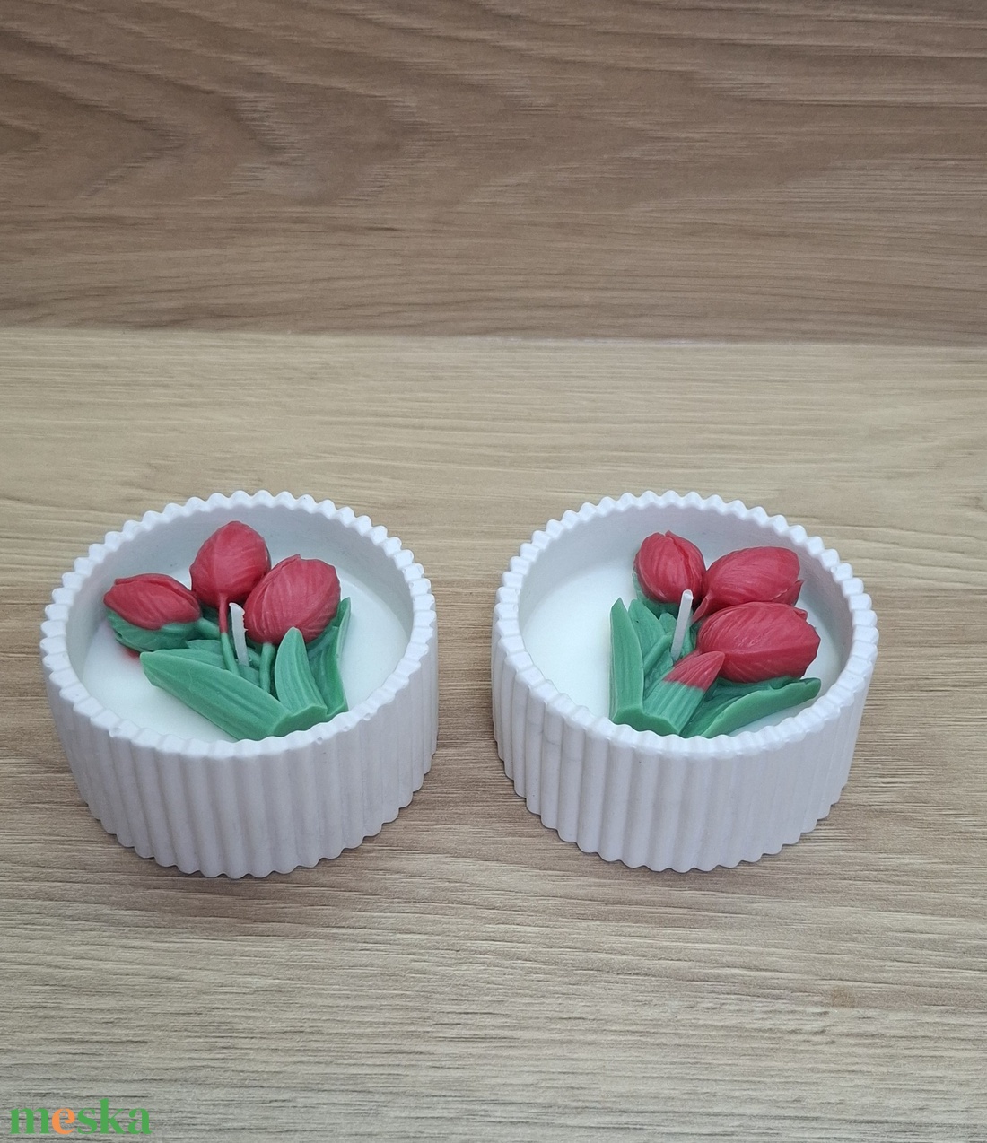 Tulipán illatgyertya tégelyben - otthon & életmód - gyertya, illat, aroma - gyertya - Meska.hu