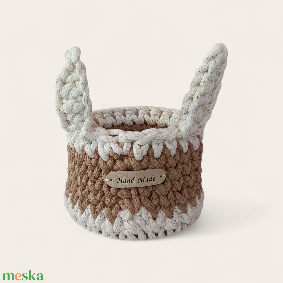 Nyuszis tároló - ünnepi díszek, dekorációk - húsvéti díszek és dekorációk - húsvéti kosár - Meska.hu