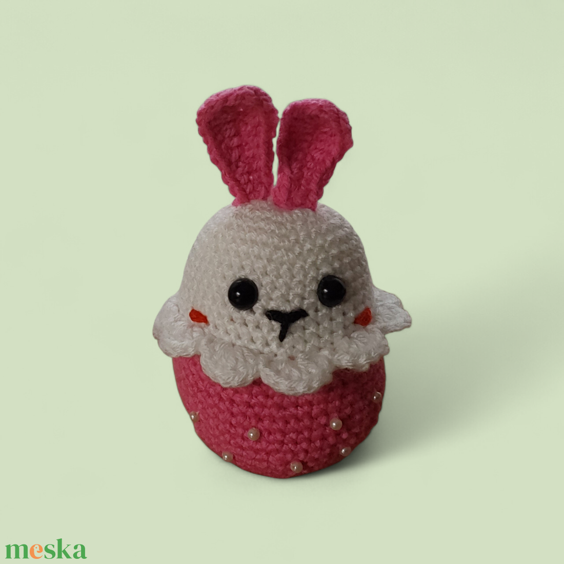 Nyuszis tojás - ünnepi díszek, dekorációk - húsvéti díszek és dekorációk - húsvéti tojás, hímestojás - Meska.hu