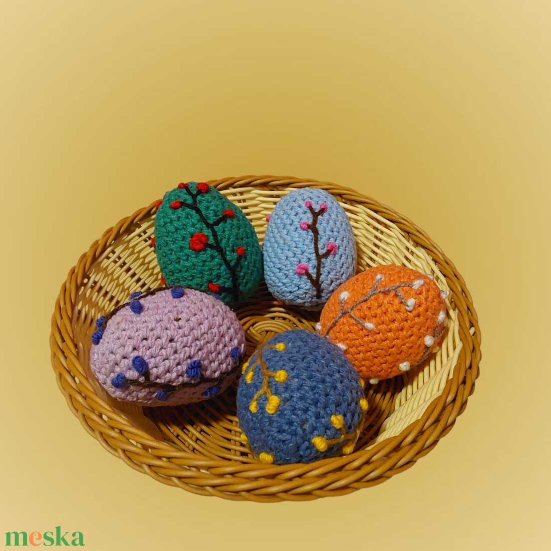 Hímzett húsvéti tojások - ünnepi díszek, dekorációk - húsvéti díszek és dekorációk - húsvéti tojás, hímestojás - Meska.hu