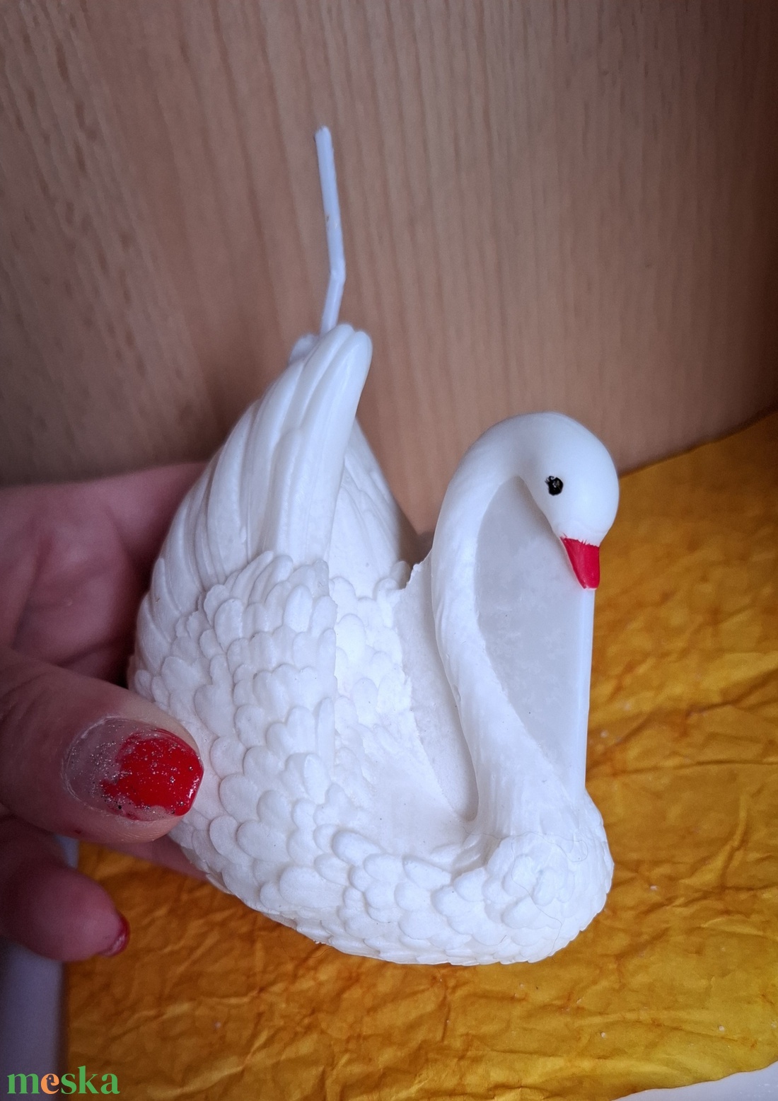 Hattyú szójaviasz gyertya  - kellékek & szerszámok - vegyes alapanyag - gyertya alapanyag - szójaviasz gyertya alapanyag - Meska.hu