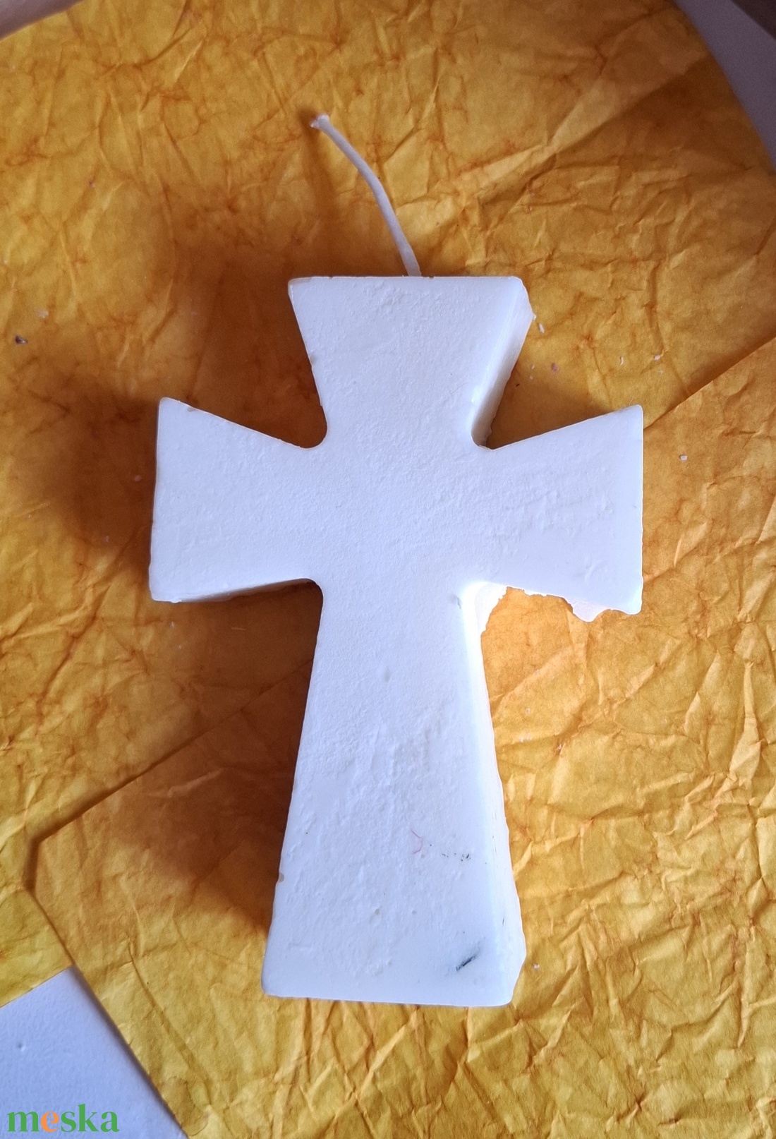 Kereszt szójaviasz gyertya  - otthon & életmód - gyertya, illat, aroma - gyertya - Meska.hu