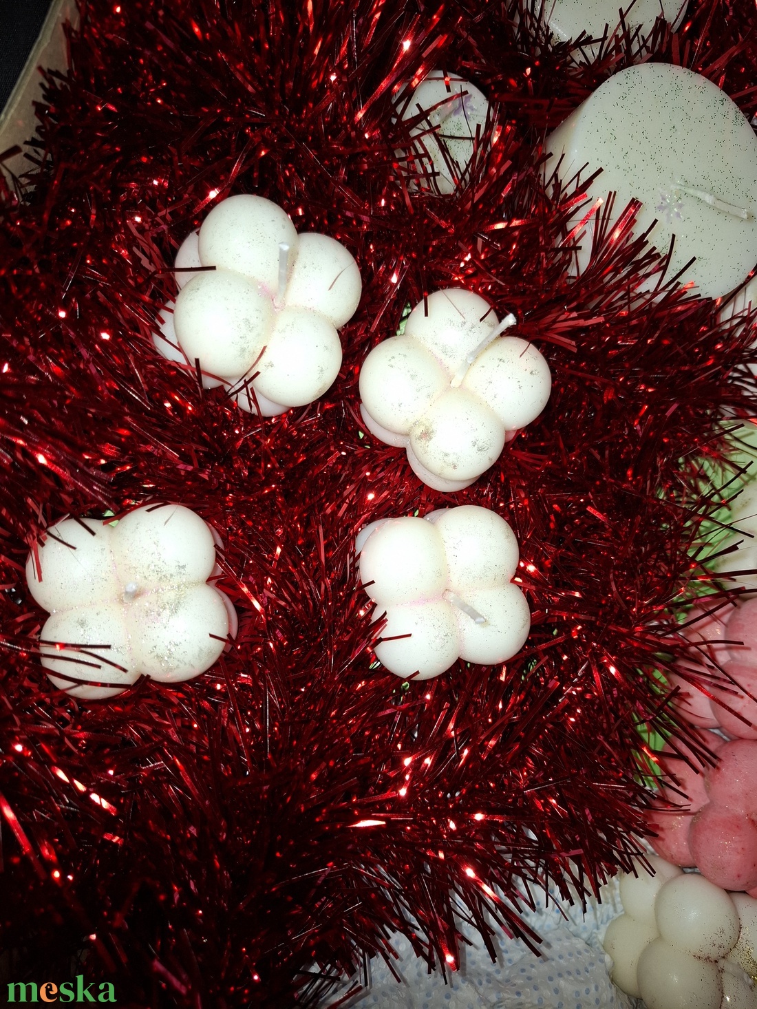 Adventi gyertya asztalidísz - karácsony - adventi díszek - adventi asztaldísz - Meska.hu