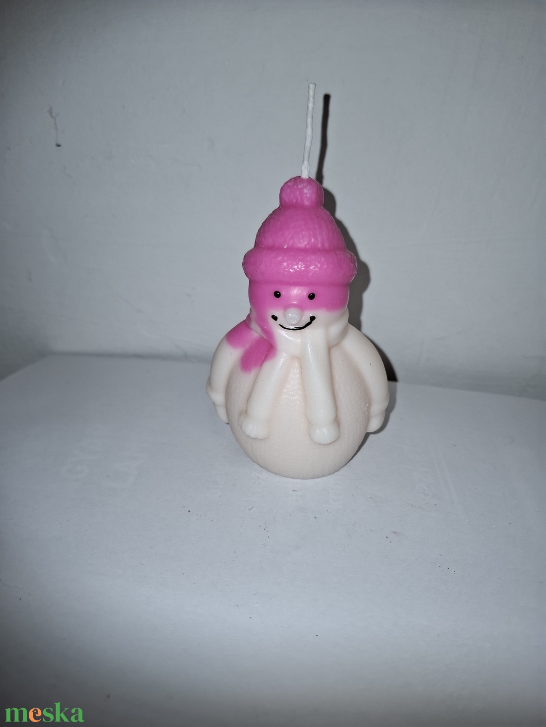 Hóember gyertya  - karácsony - mikulás - mikulás zsák - Meska.hu