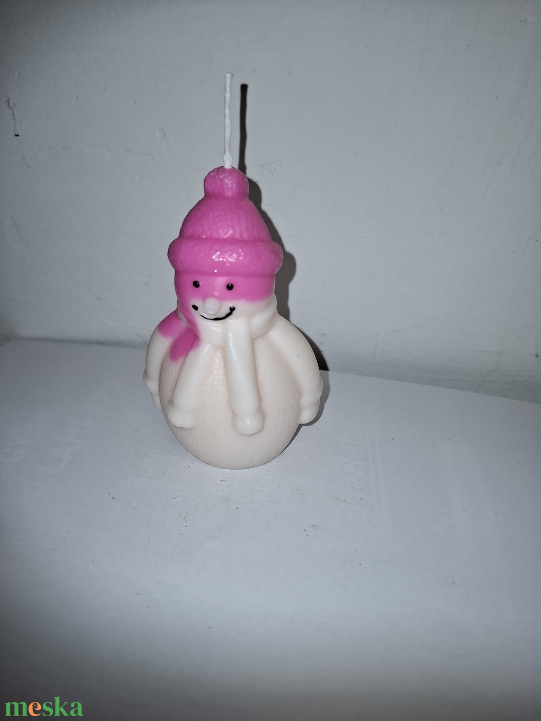 Hóember gyertya  - karácsony - mikulás - mikulás zsák - Meska.hu