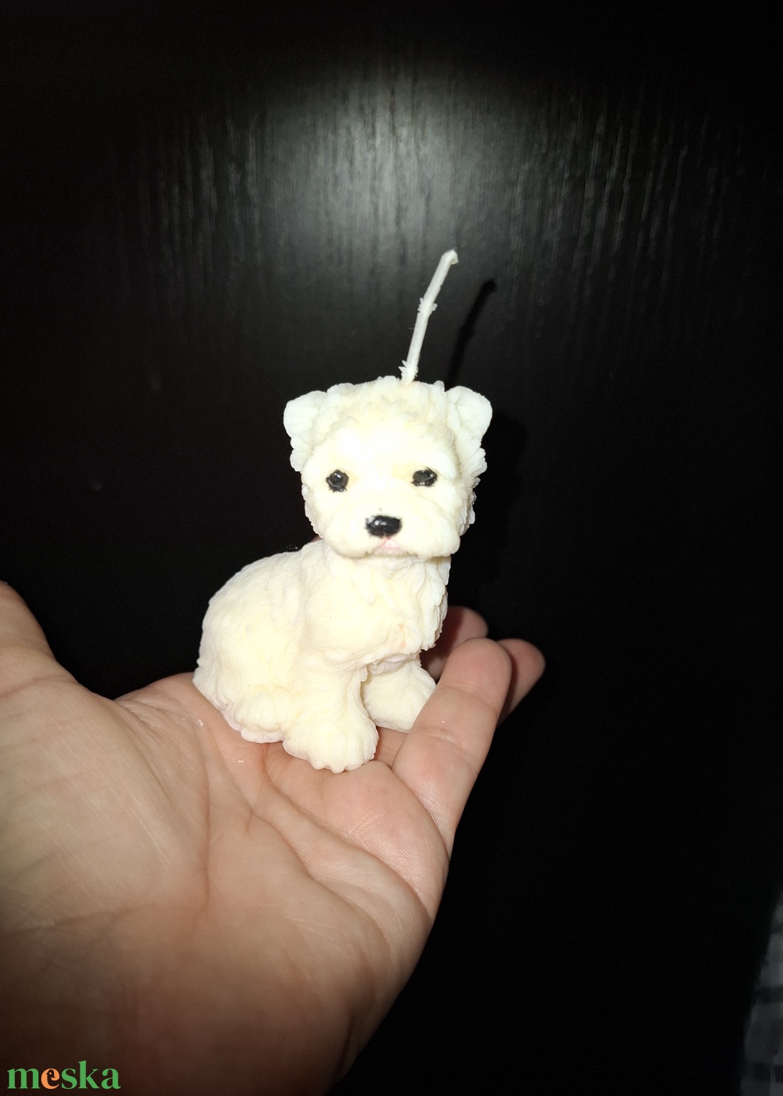 Cuki fiú kutyus szójaviasz kézműves gyertya - esküvő - dekoráció - gyertya & gyertyatartó - Meska.hu