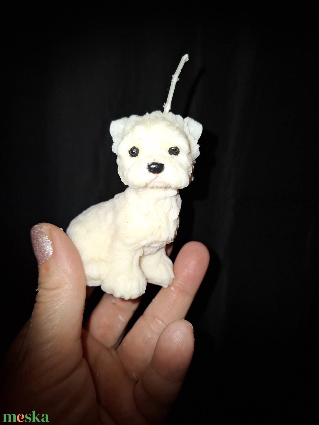 Cuki fiú kutyus szójaviasz kézműves gyertya - esküvő - dekoráció - gyertya & gyertyatartó - Meska.hu