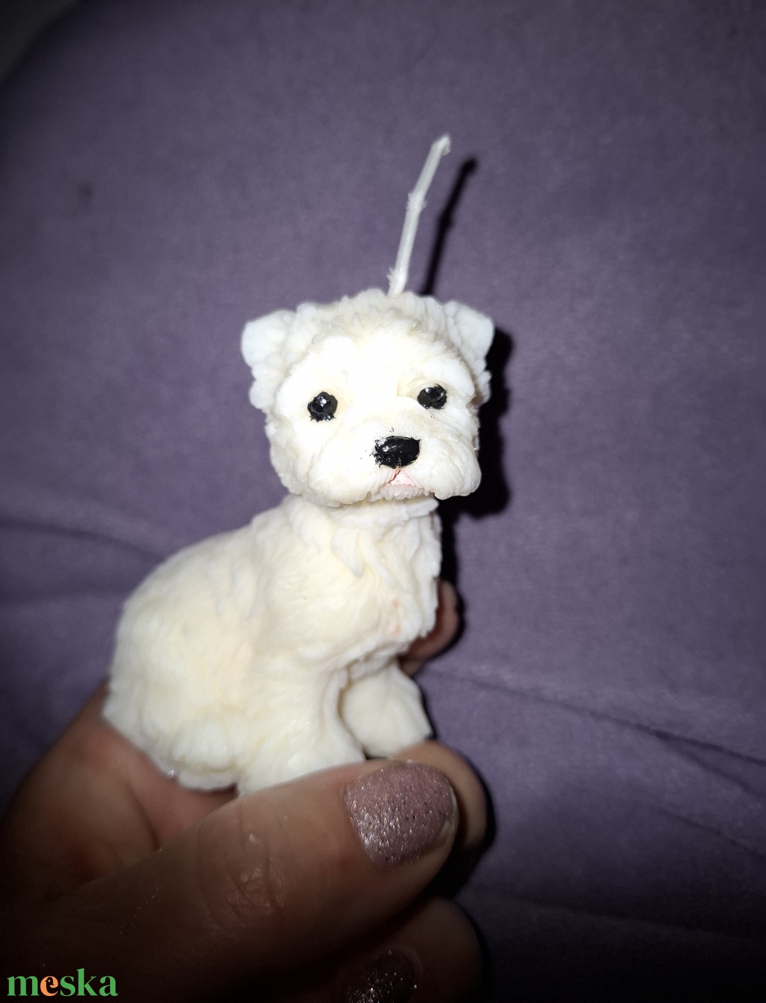 Cuki fiú kutyus szójaviasz kézműves gyertya - esküvő - dekoráció - gyertya & gyertyatartó - Meska.hu