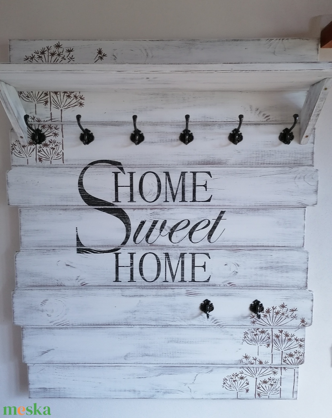 Fogas - Home sweet home virág - otthon & életmód - bútor - fogas - Meska.hu Fogas - Home sweet home virág - otthon & életmód - bútor - fogas - Meska.hu