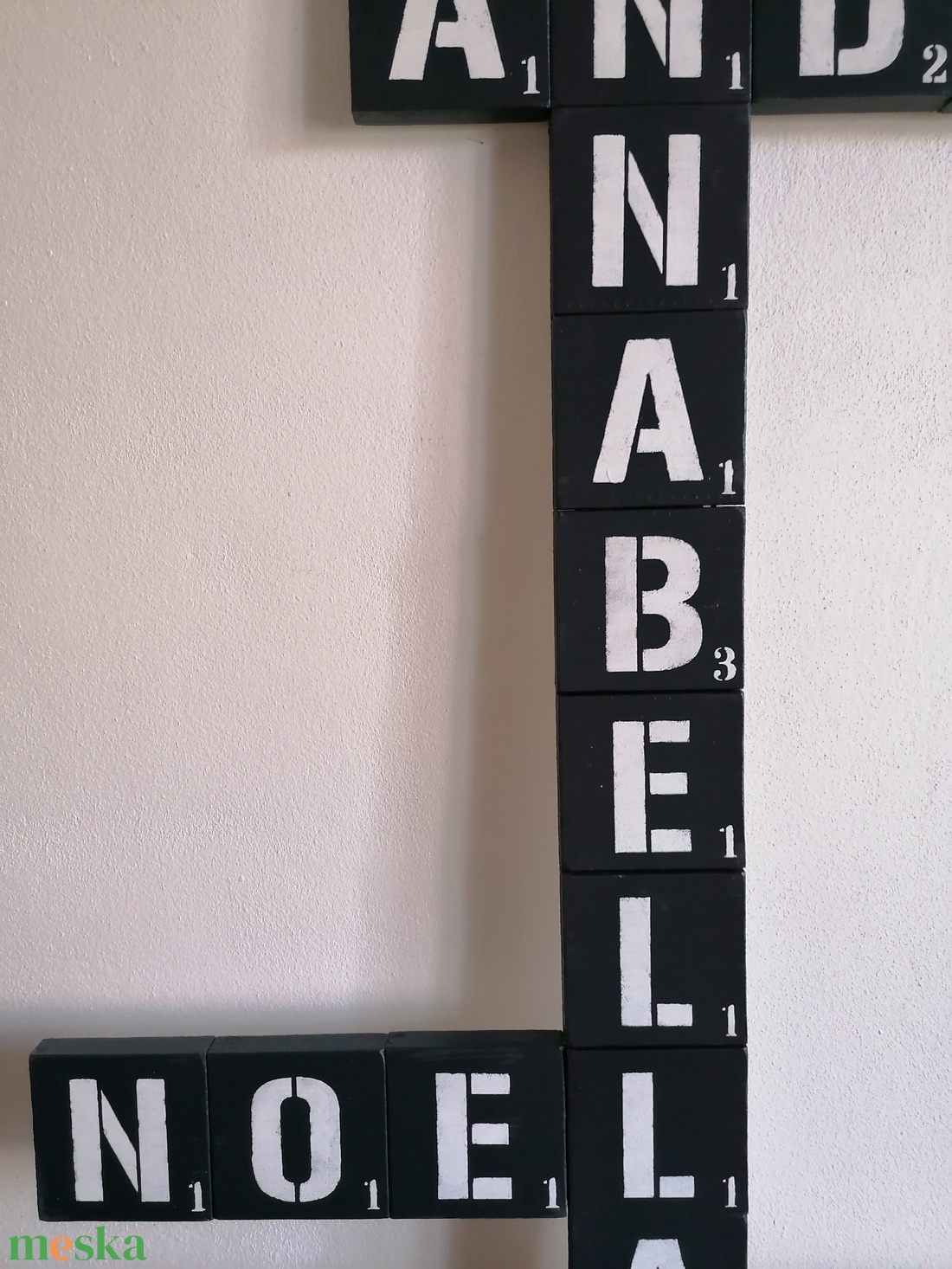 Scrabble dekoráció - fekete - fehér - otthon & lakás - dekoráció - fali és függő dekoráció - felirat - Meska.hu