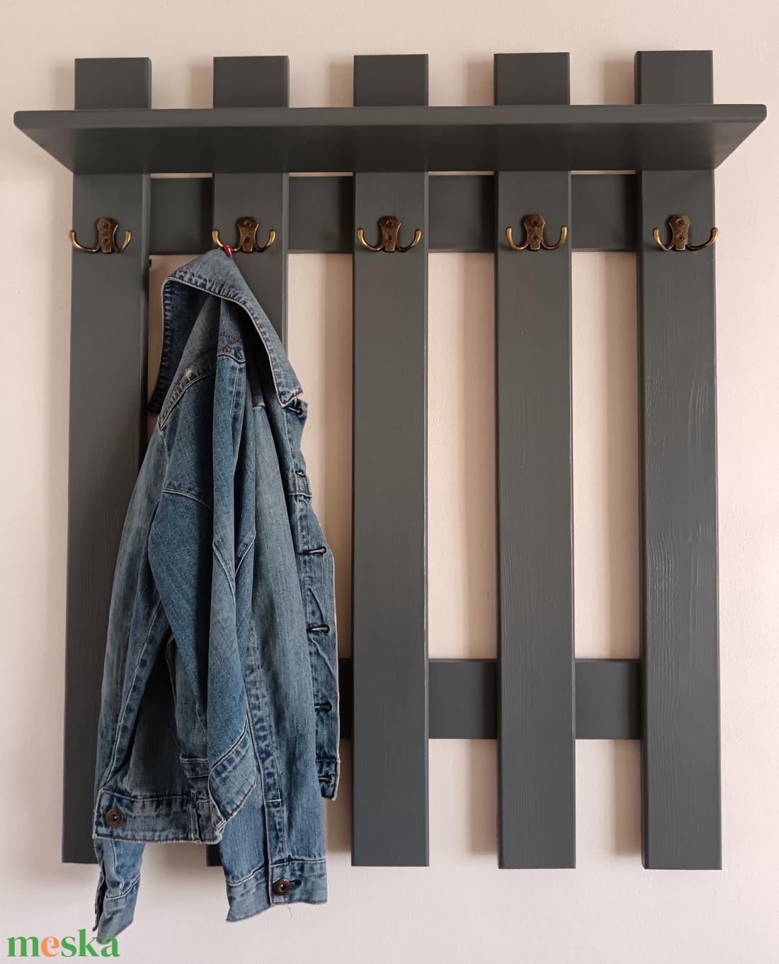 Fogas antracit polccal - otthon & életmód - bútor - fogas - Meska.hu