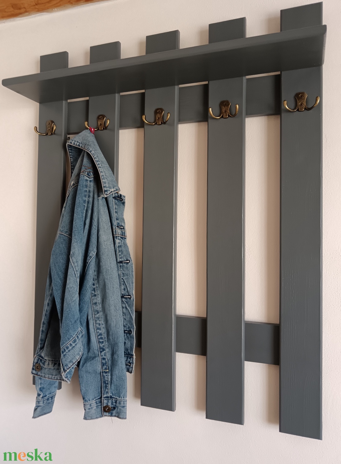 Fogas antracit polccal - otthon & életmód - bútor - fogas - Meska.hu